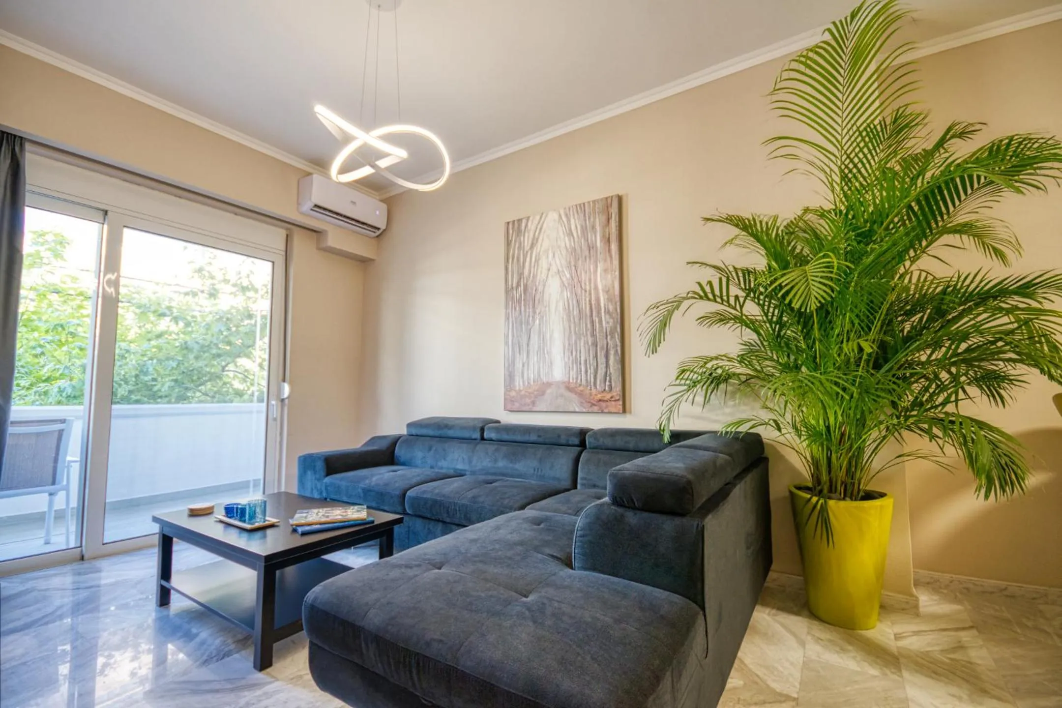 Living room in Rhodes Island Elli Beach Apartments