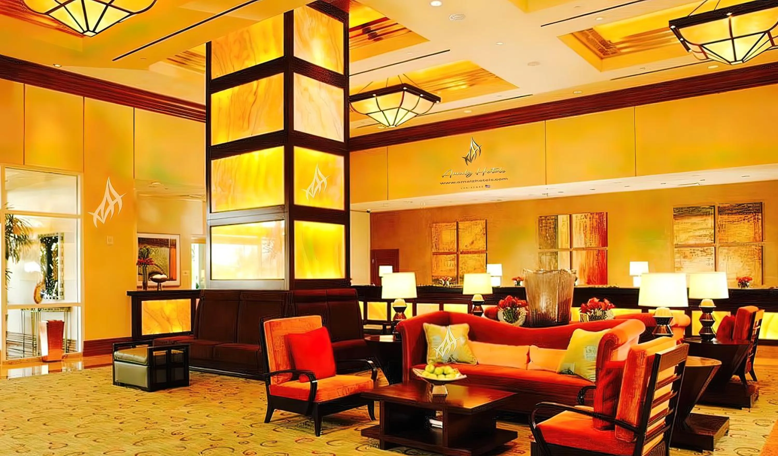 Lobby or reception in Amalz Balcony Suites at Mgm Signature !