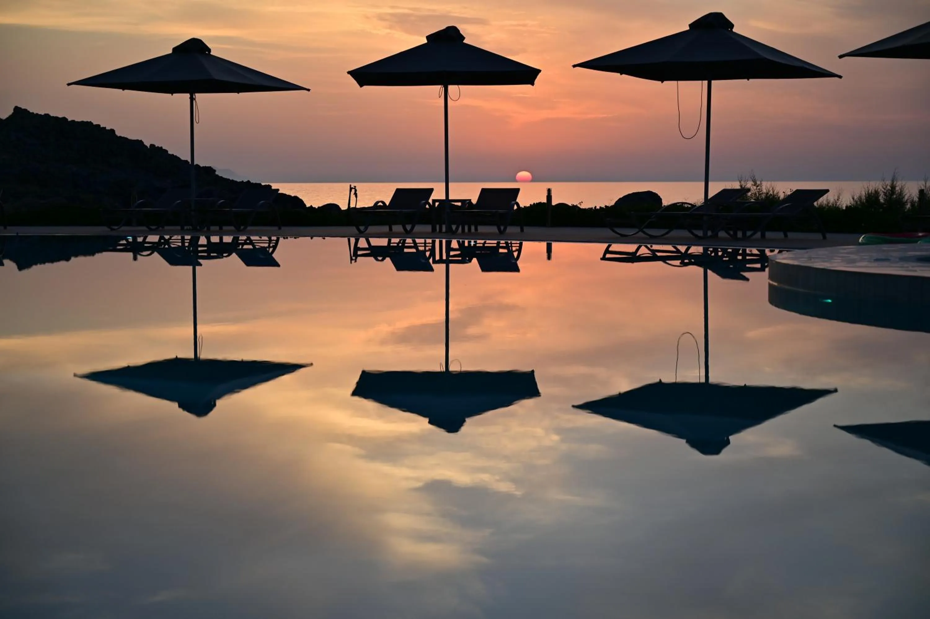 Pool view in Kavos Hotel & Suites