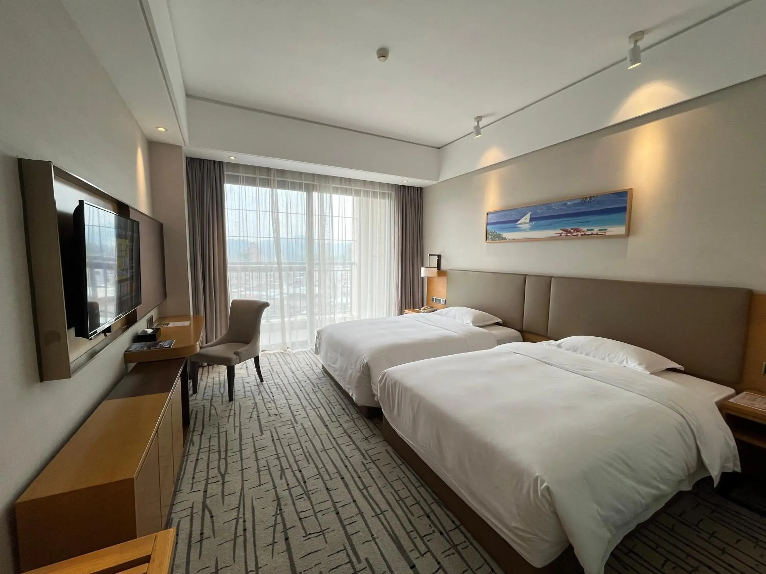 City View Deluxe Twin Room in Guangzhou Nanhong Ausotel Hotel City View Deluxe Twin Room in Guangzhou Nanhong Ausotel Hotel