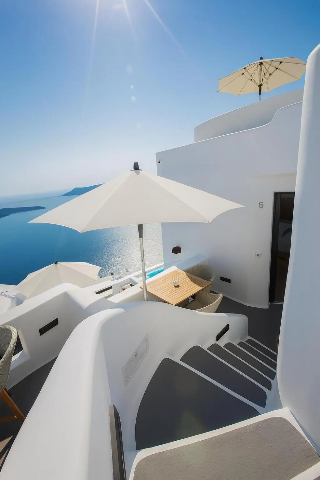 Balcony/Terrace in Chic Hotel Santorini