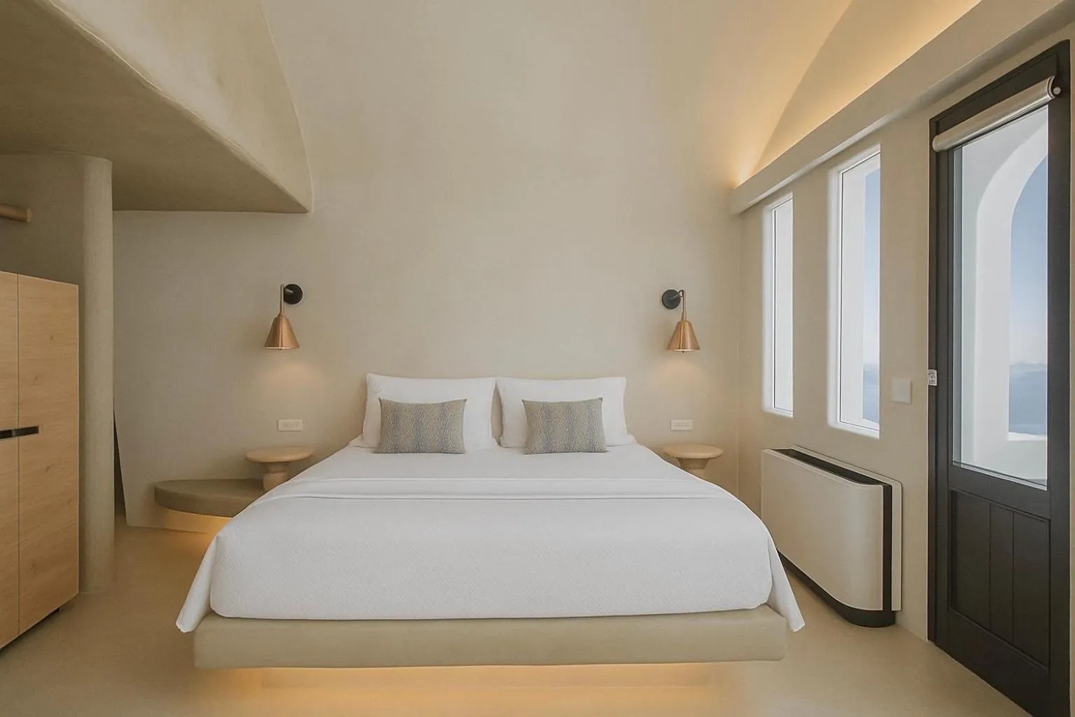 Bed in Chic Hotel Santorini