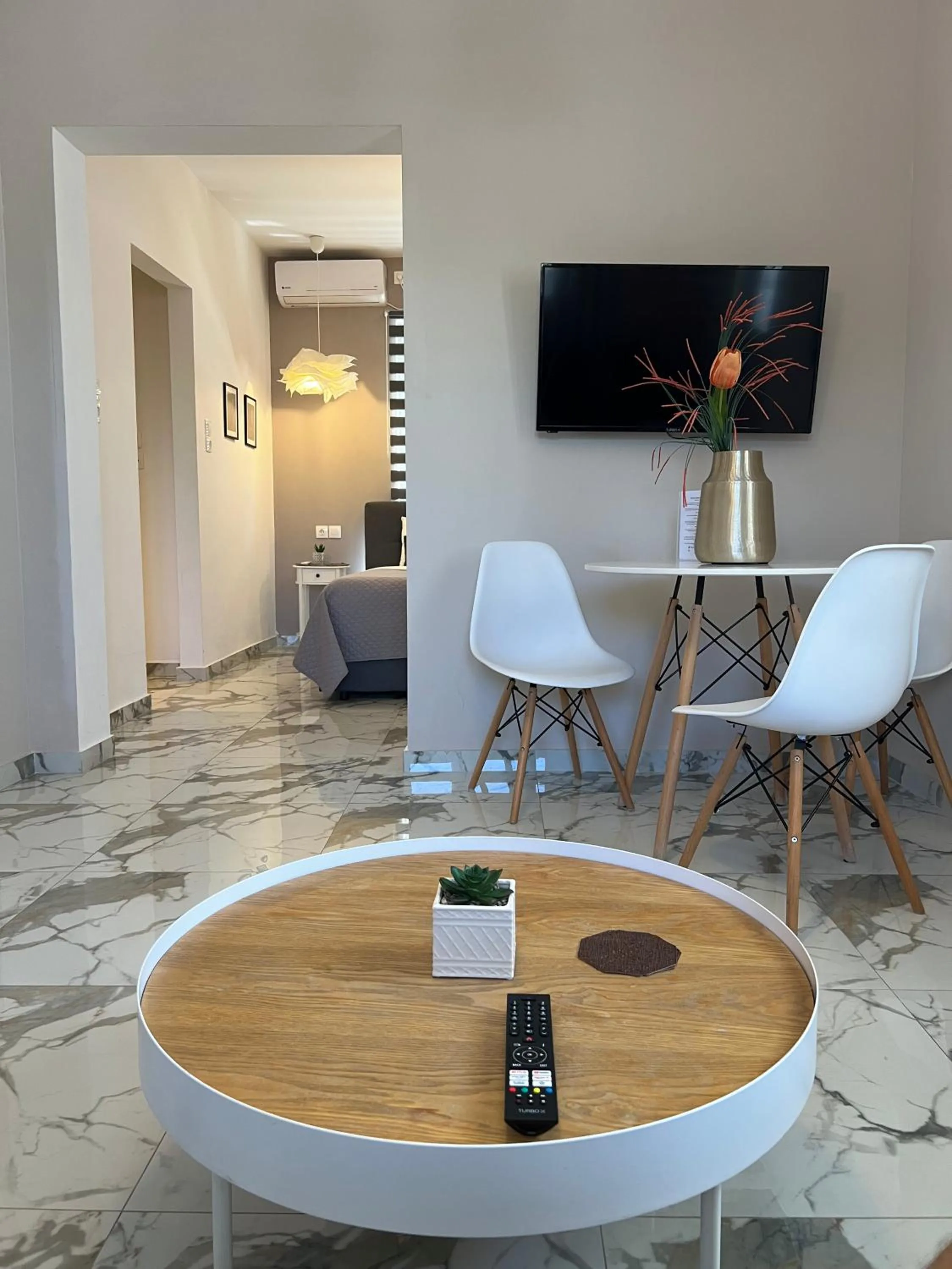 Living room in Elefsinian Mysteries Apartments