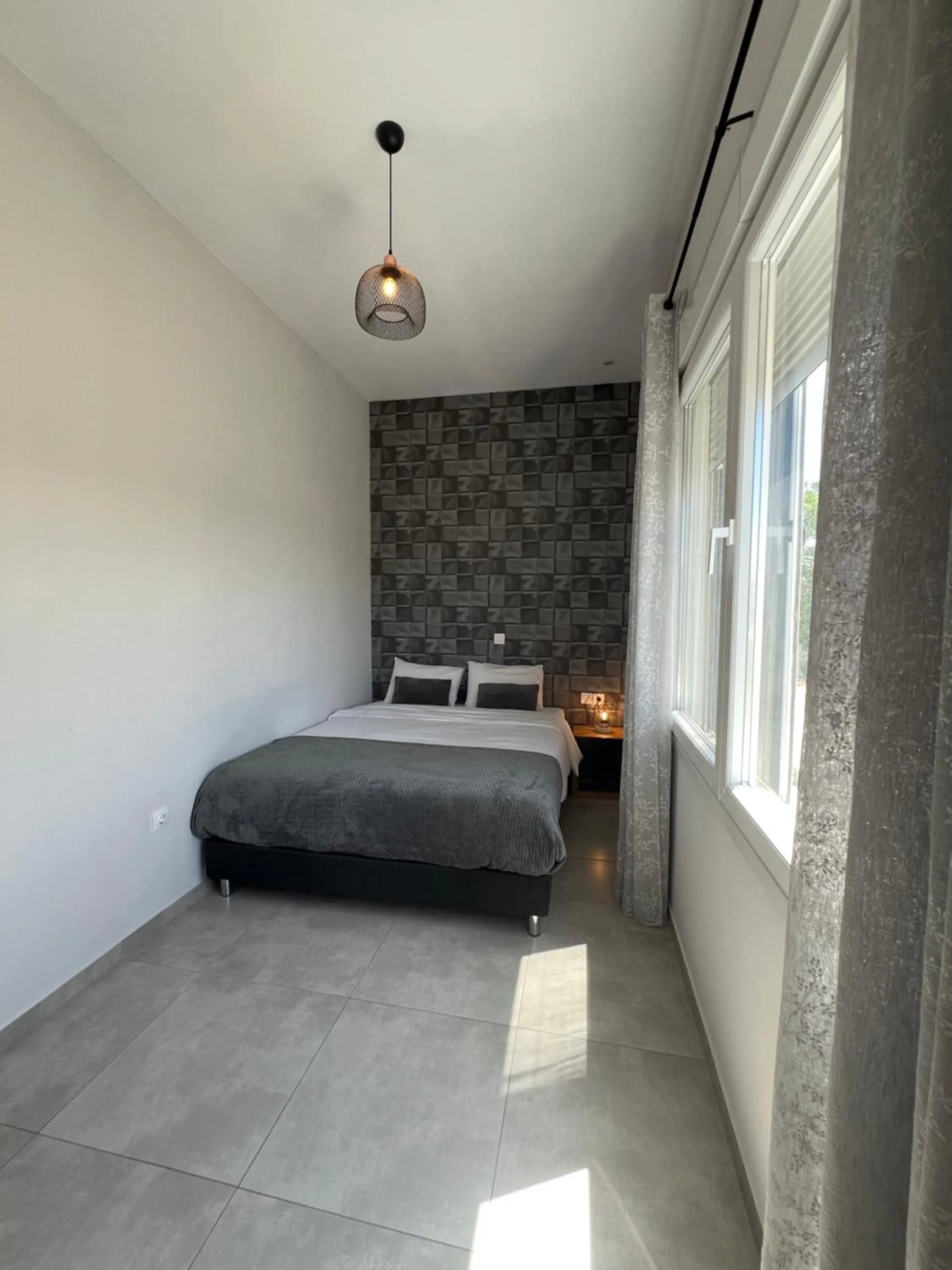 Bedroom, Bed in Elefsinian Mysteries Apartments