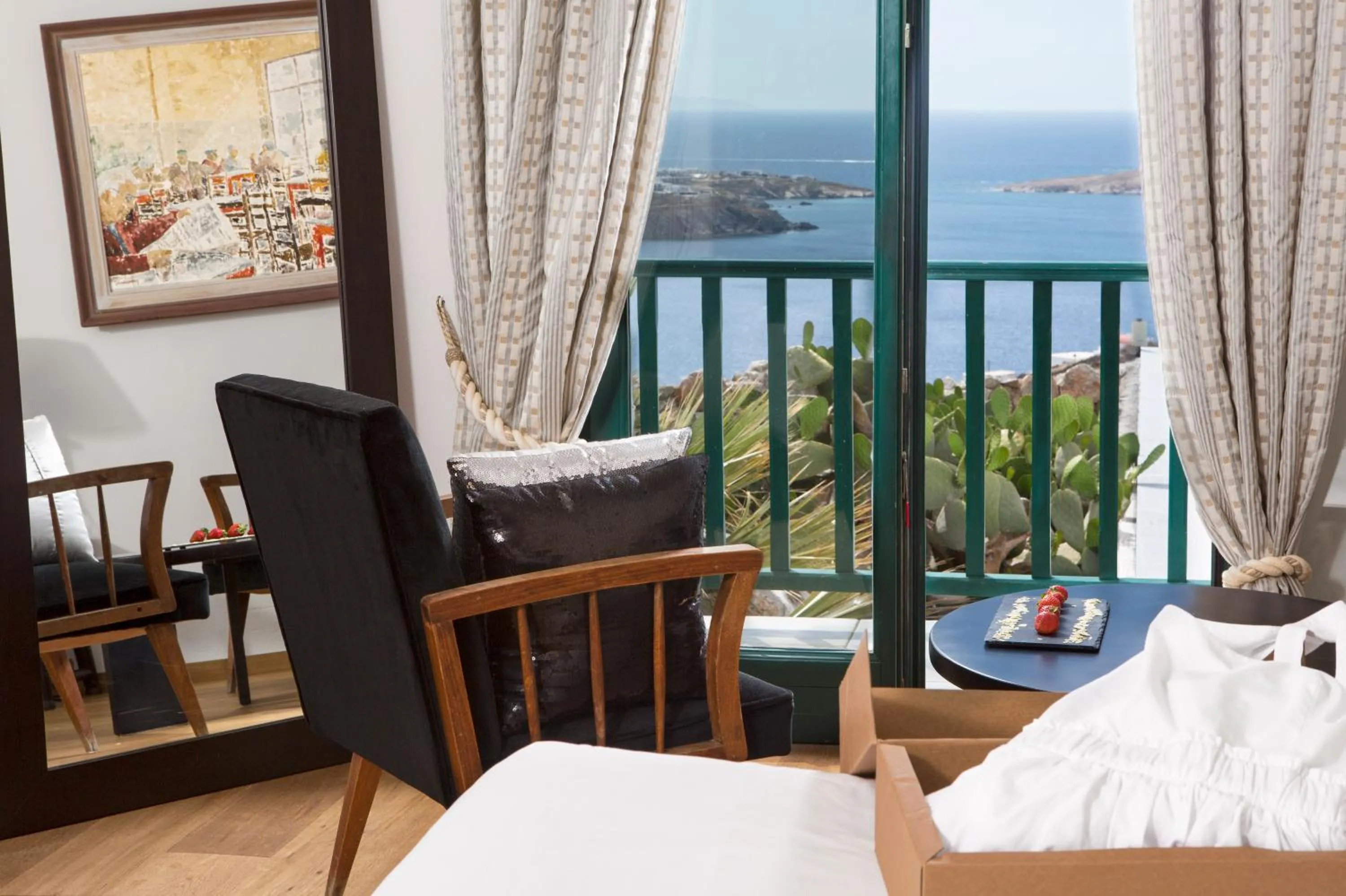 Photo of the whole room, Bed in Tharroe of Mykonos Boutique Hotel