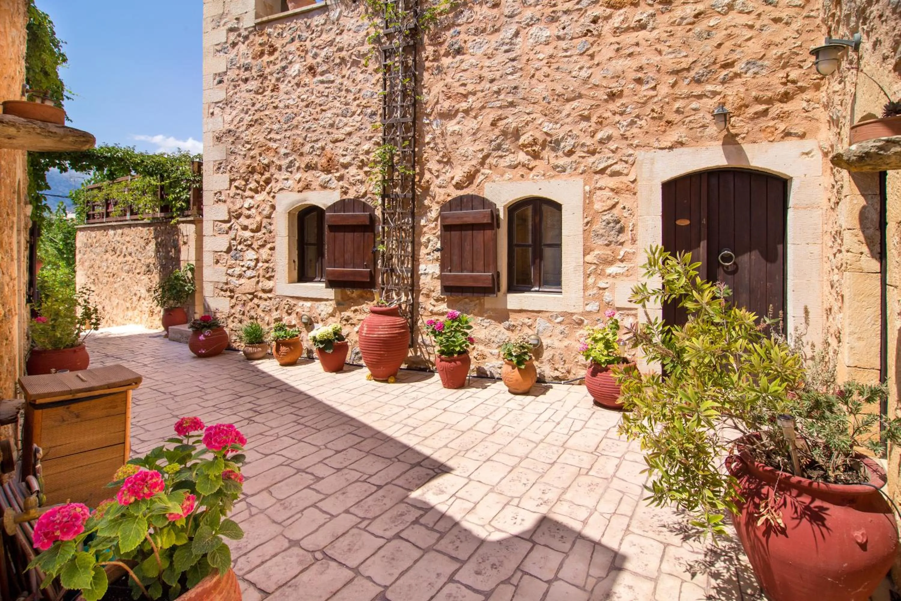 Patio in Samonas Traditional Villas