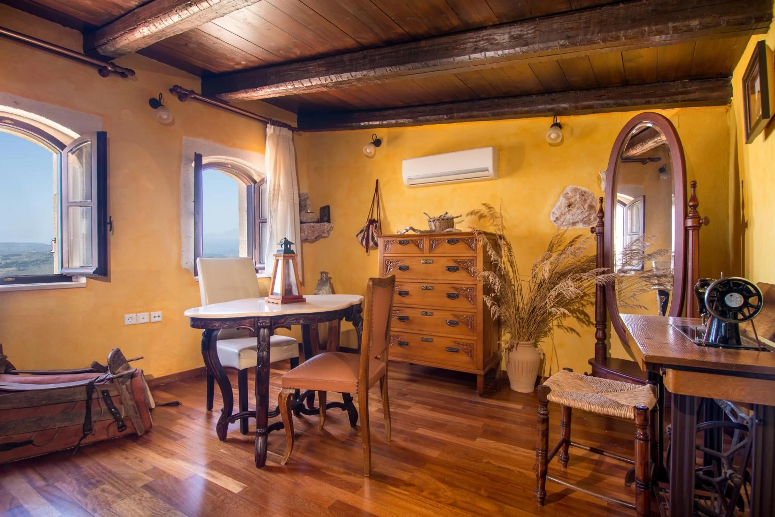 Seating area in Samonas Traditional Villas