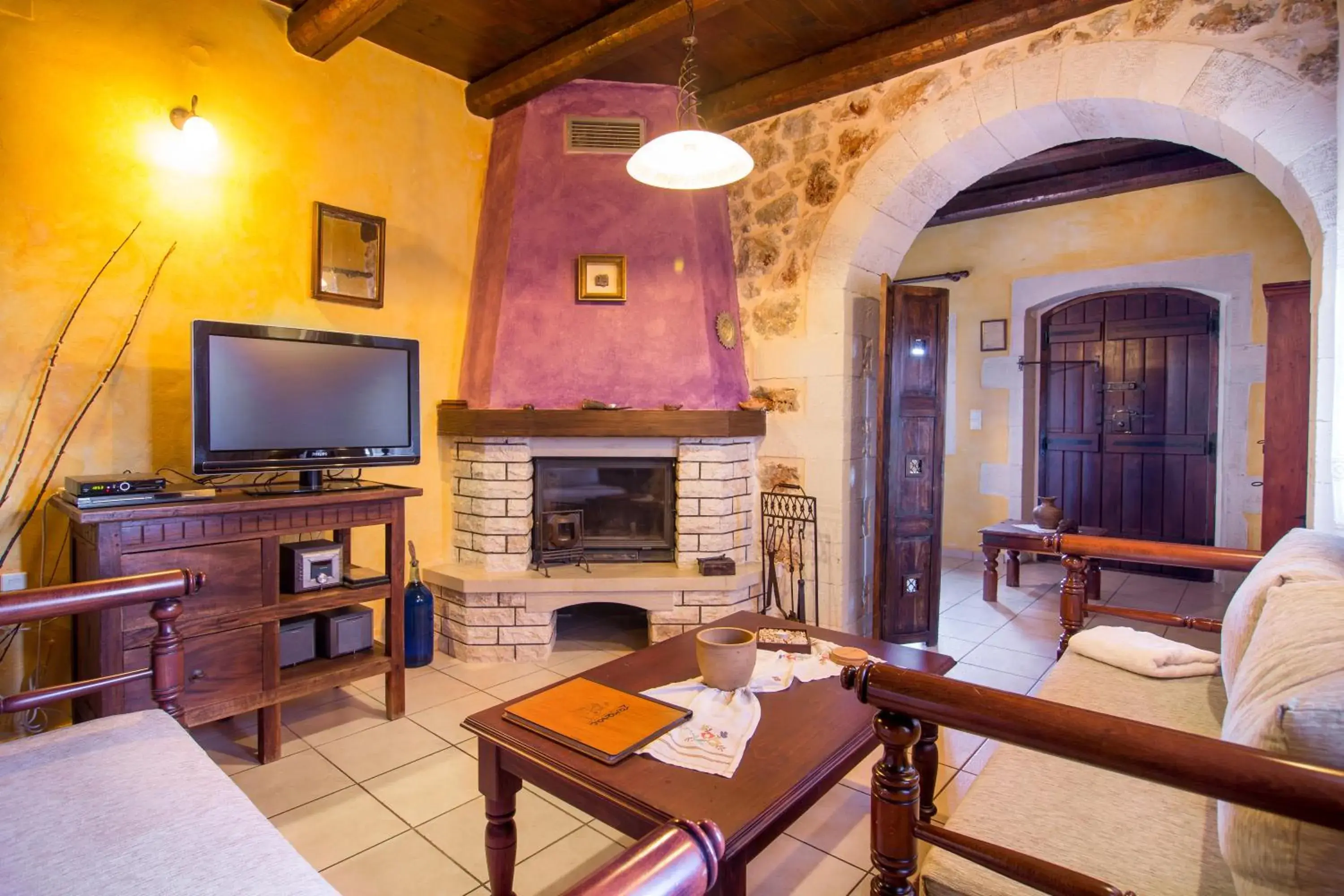 Living room in Samonas Traditional Villas Living room in Samonas Traditional Villas