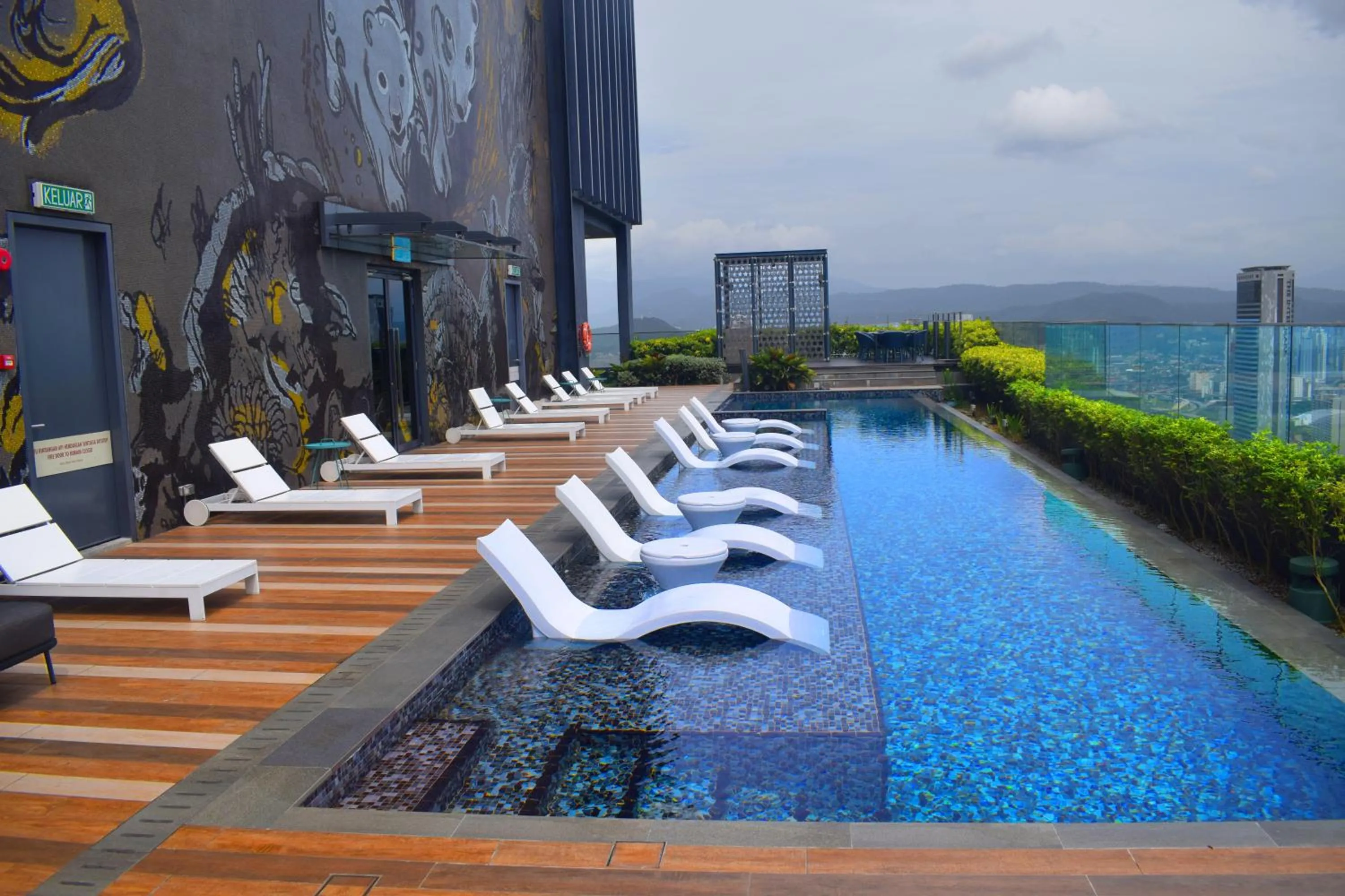 Swimming pool in Star Sky Park KLCC