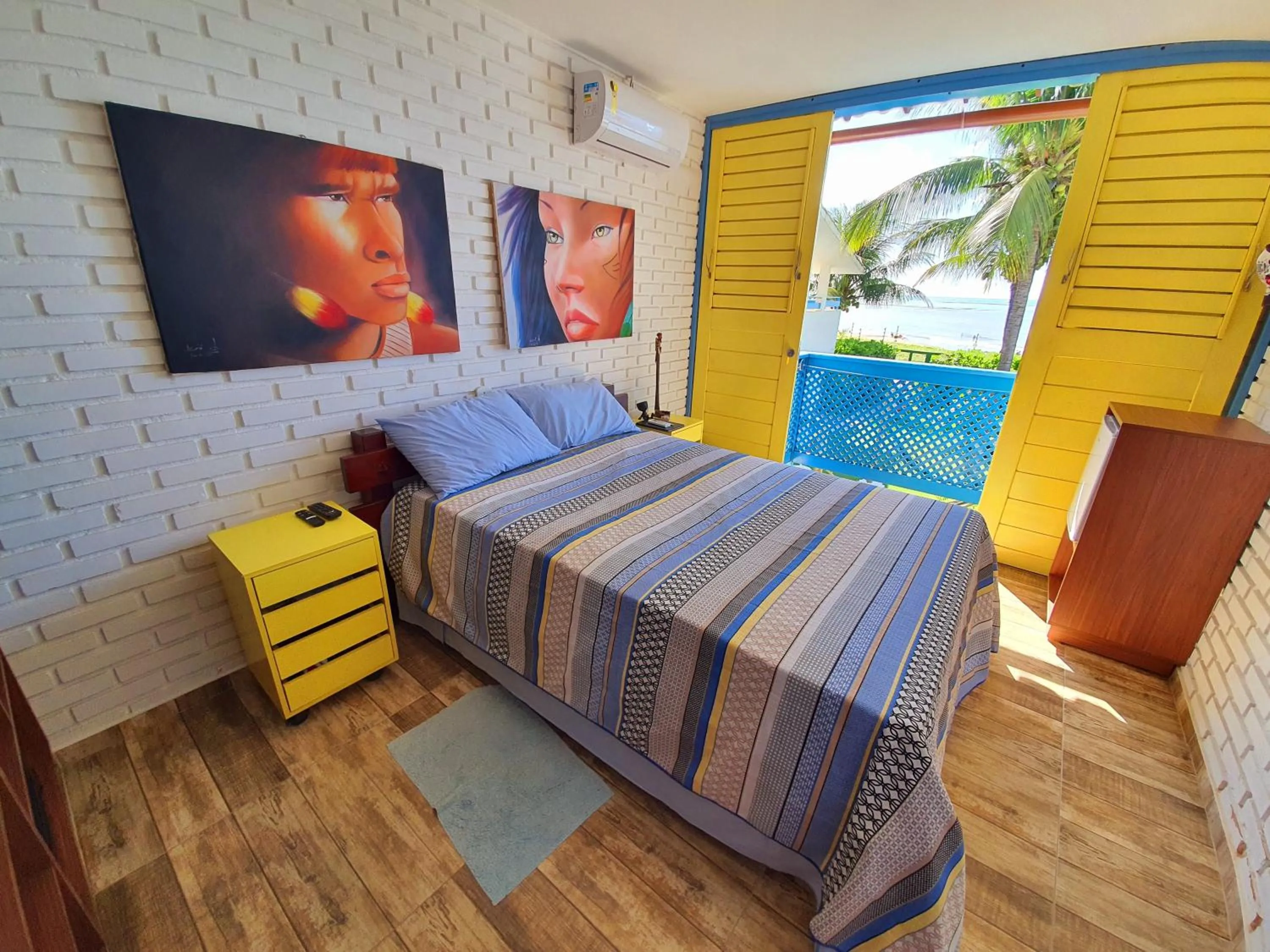 Bed in Manaí Pousada & Beach Club