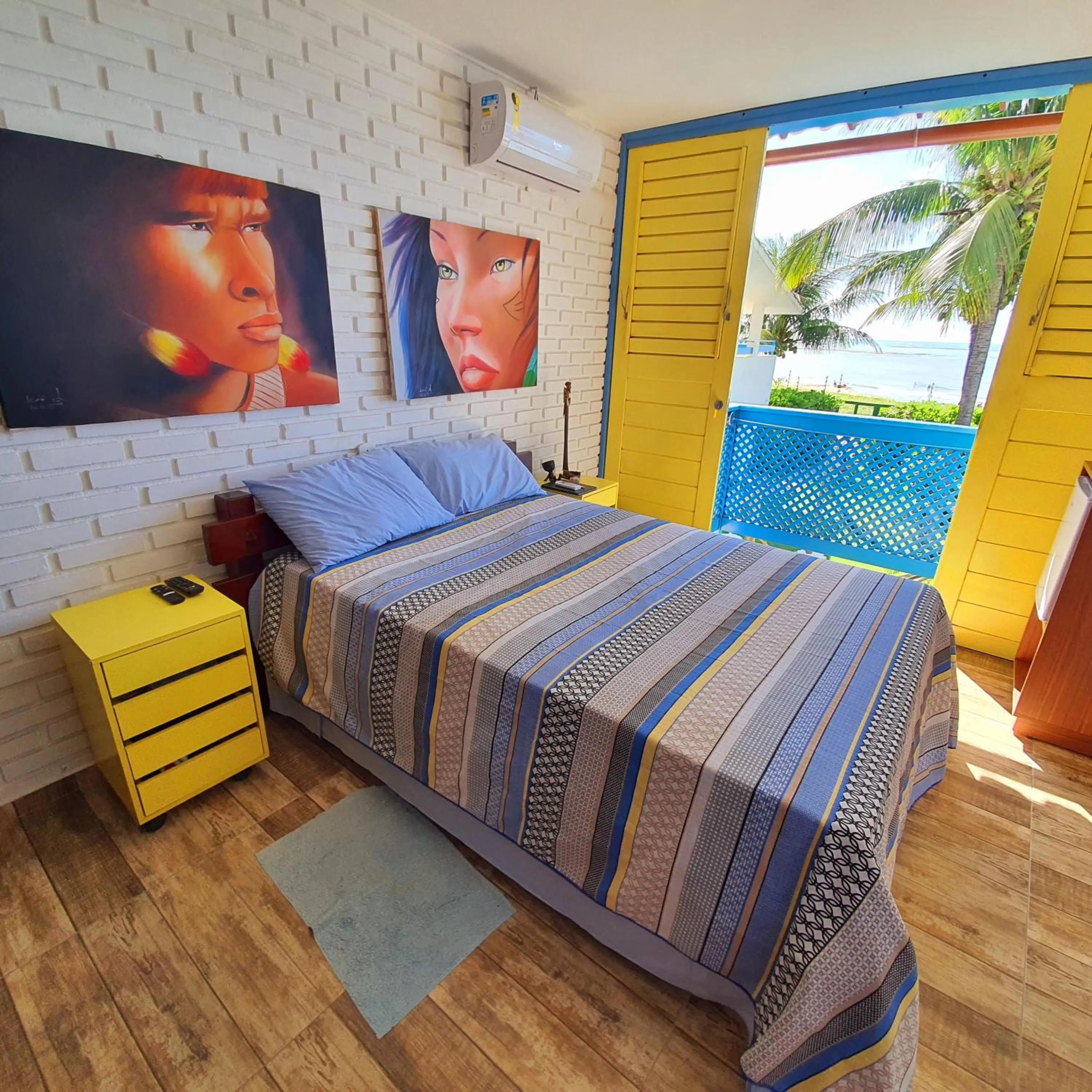 Bed in Manaí Pousada & Beach Club