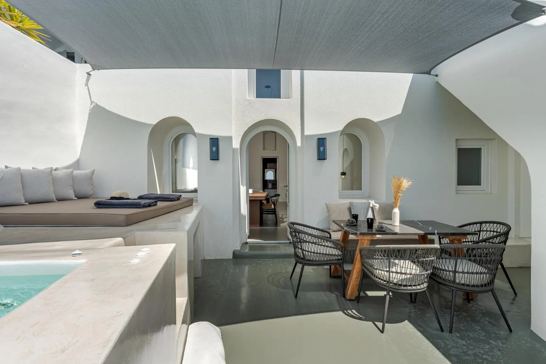 Living room in Thera Villas