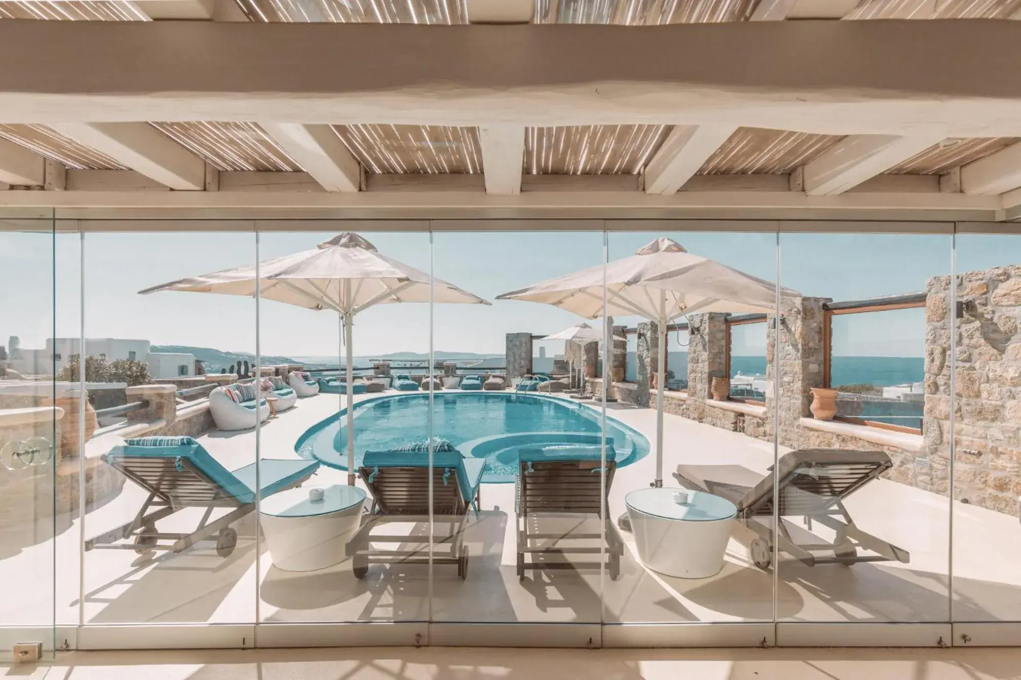 Pool view in Villa Konstantin Rooms & Suites Pool view in Villa Konstantin Rooms & Suites