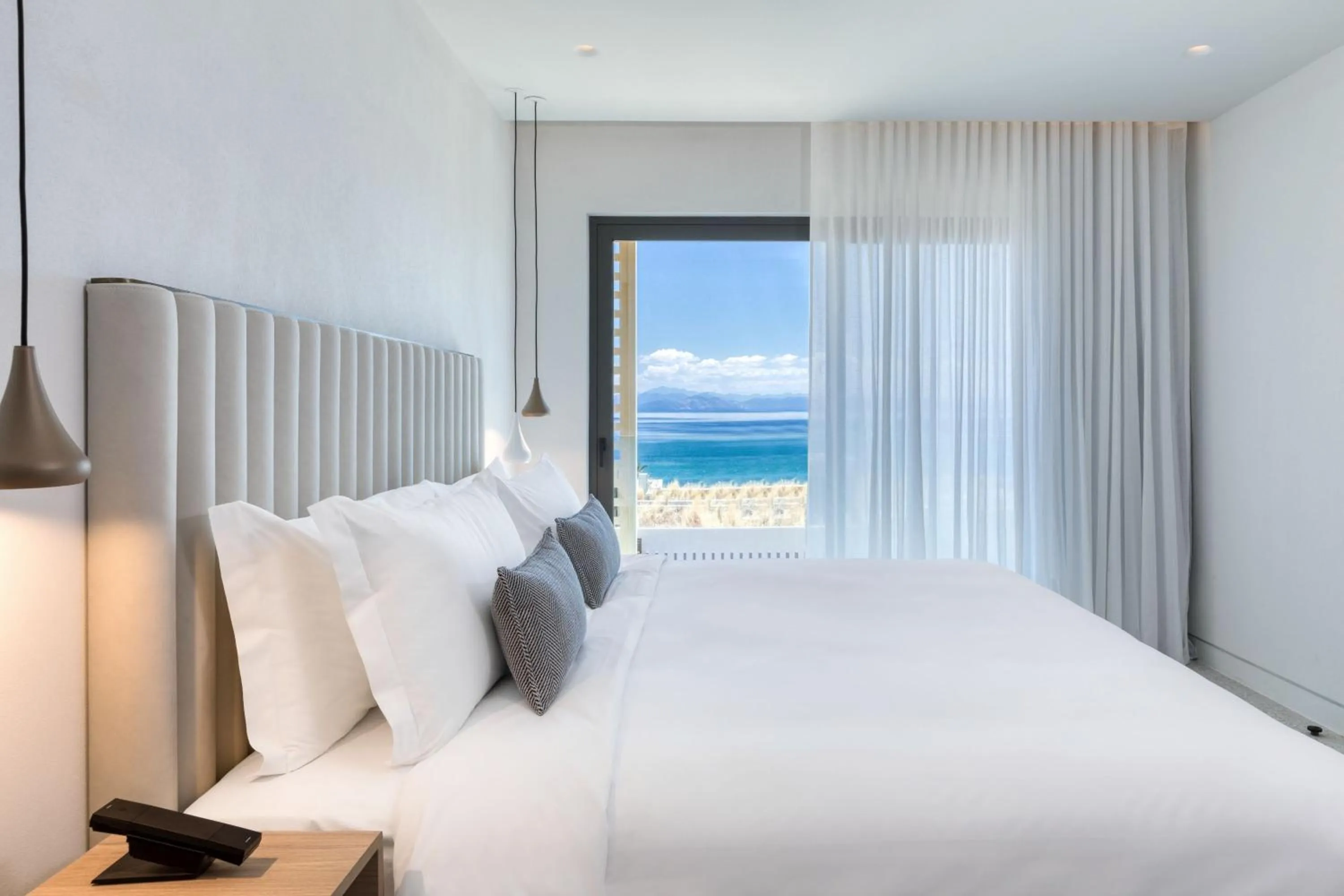 Bedroom, Bed in Domes Miramare, a Luxury Collection Resort, Corfu - Adults Only