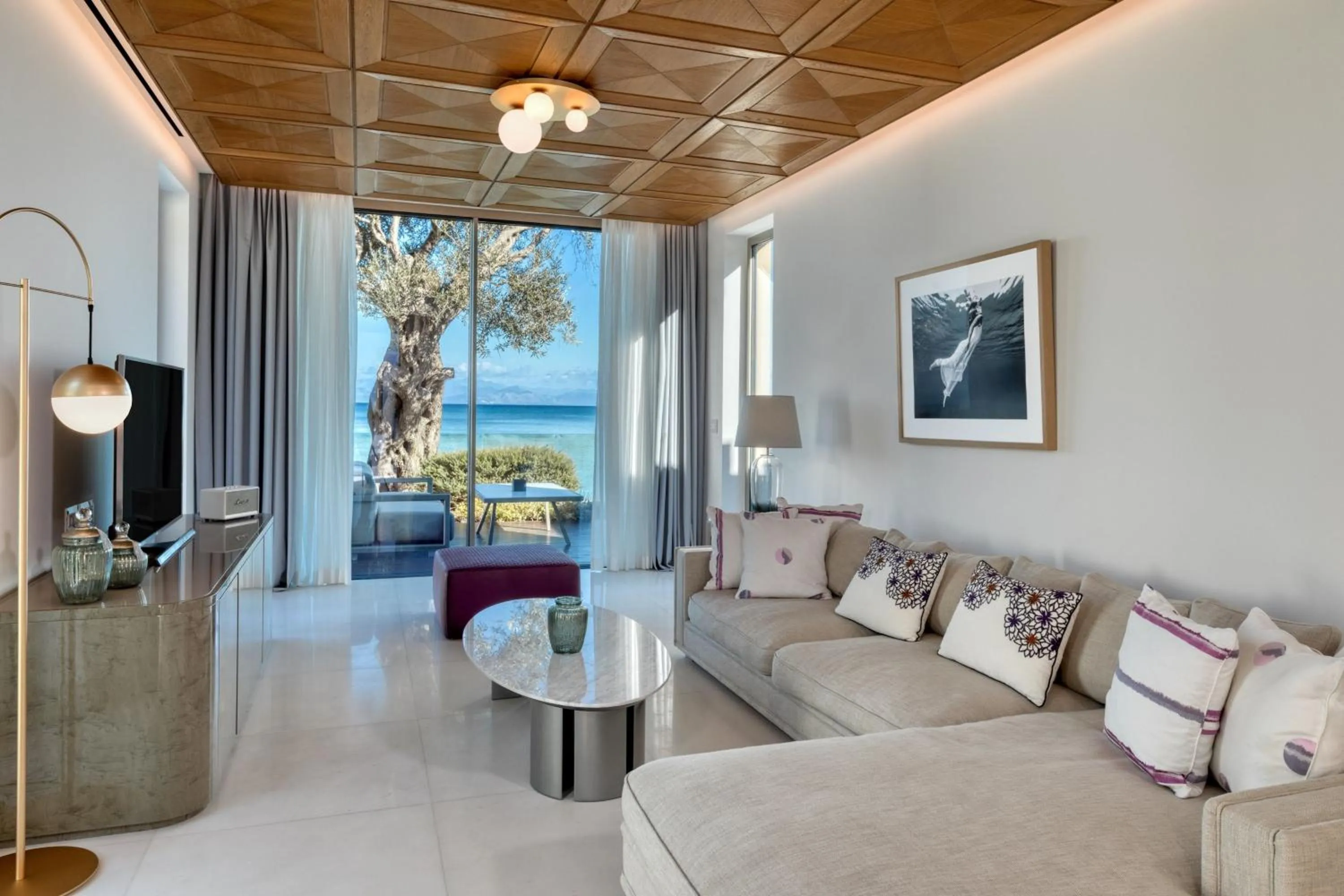 Living room in Domes Miramare, a Luxury Collection Resort, Corfu - Adults Only