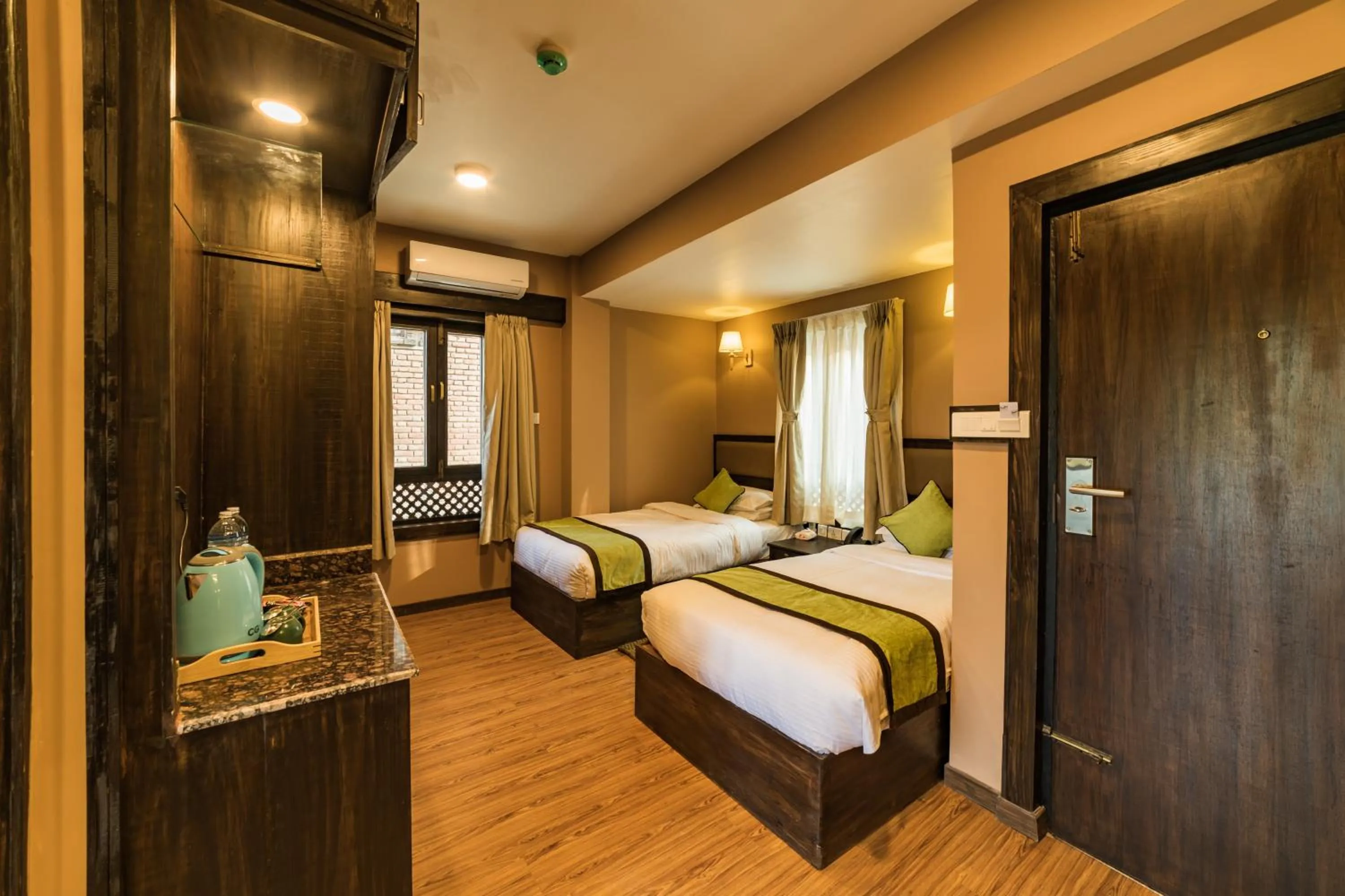 Bed in Purna's Museum Resort