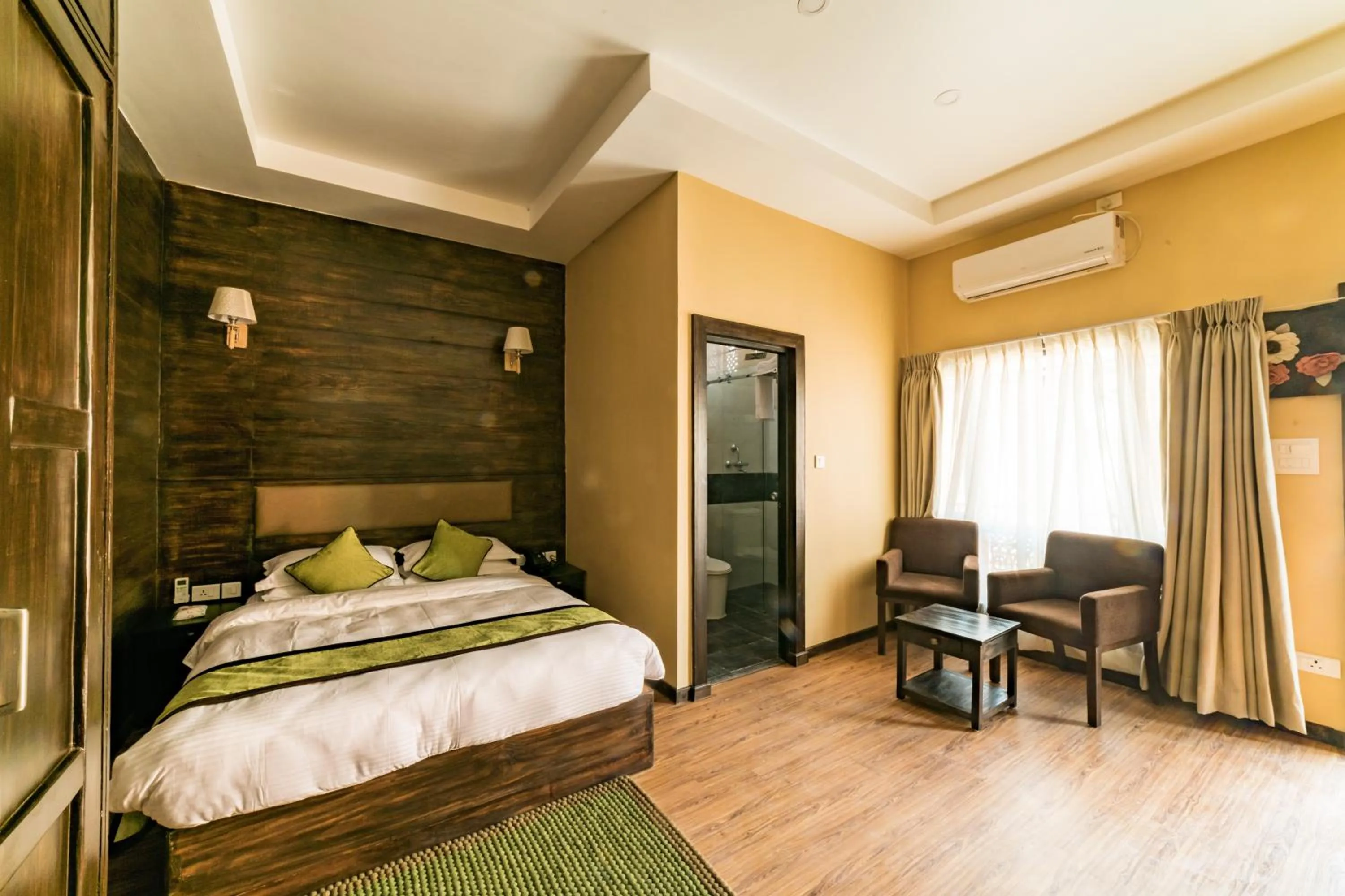 Bed in Purna's Museum Resort