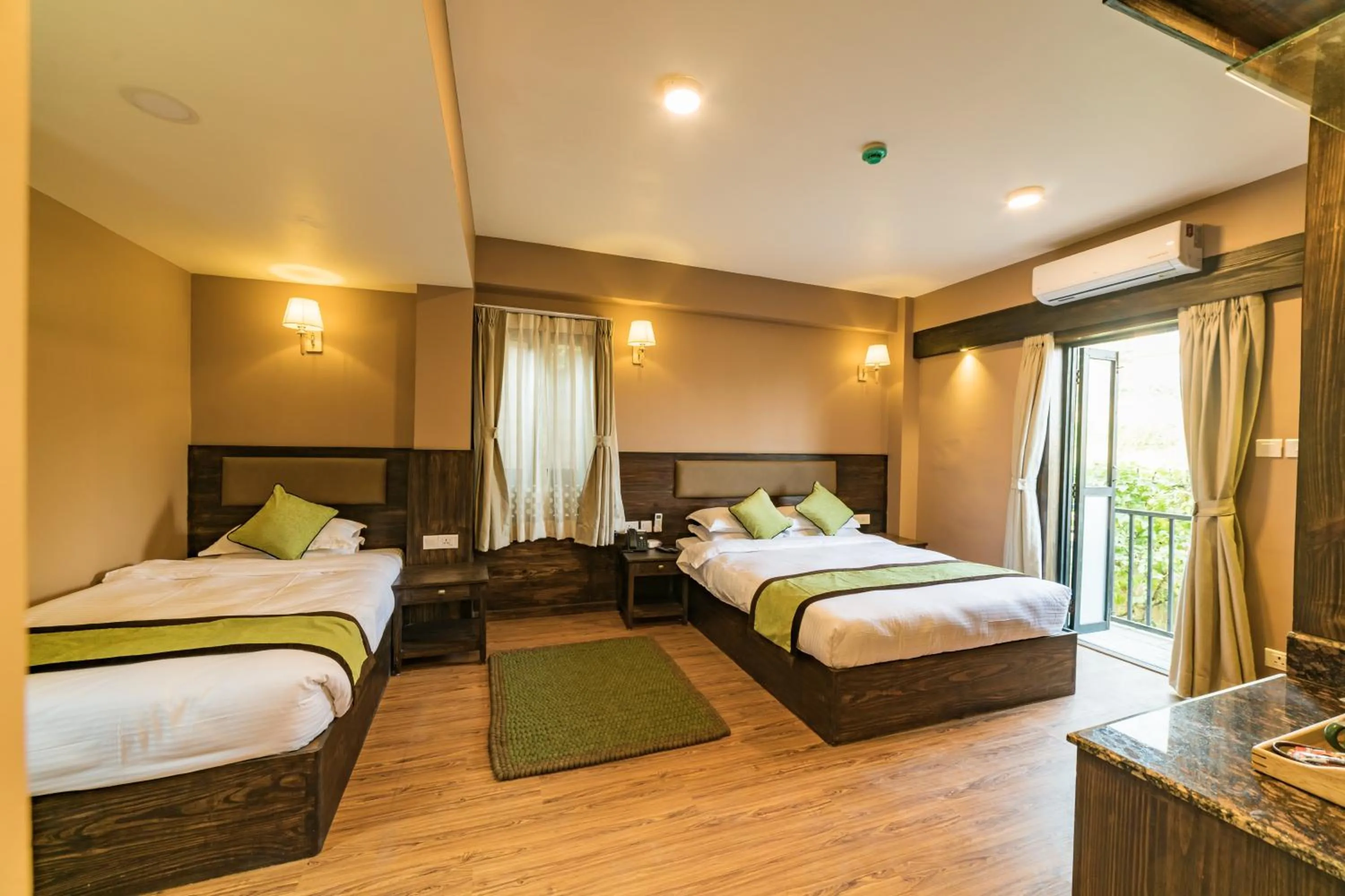 Bed in Purna's Museum Resort