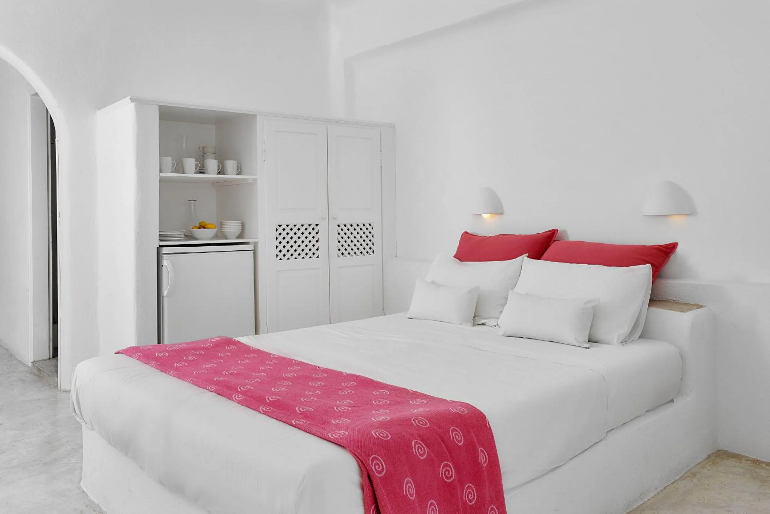 Bed in Finikia Memories Hotel