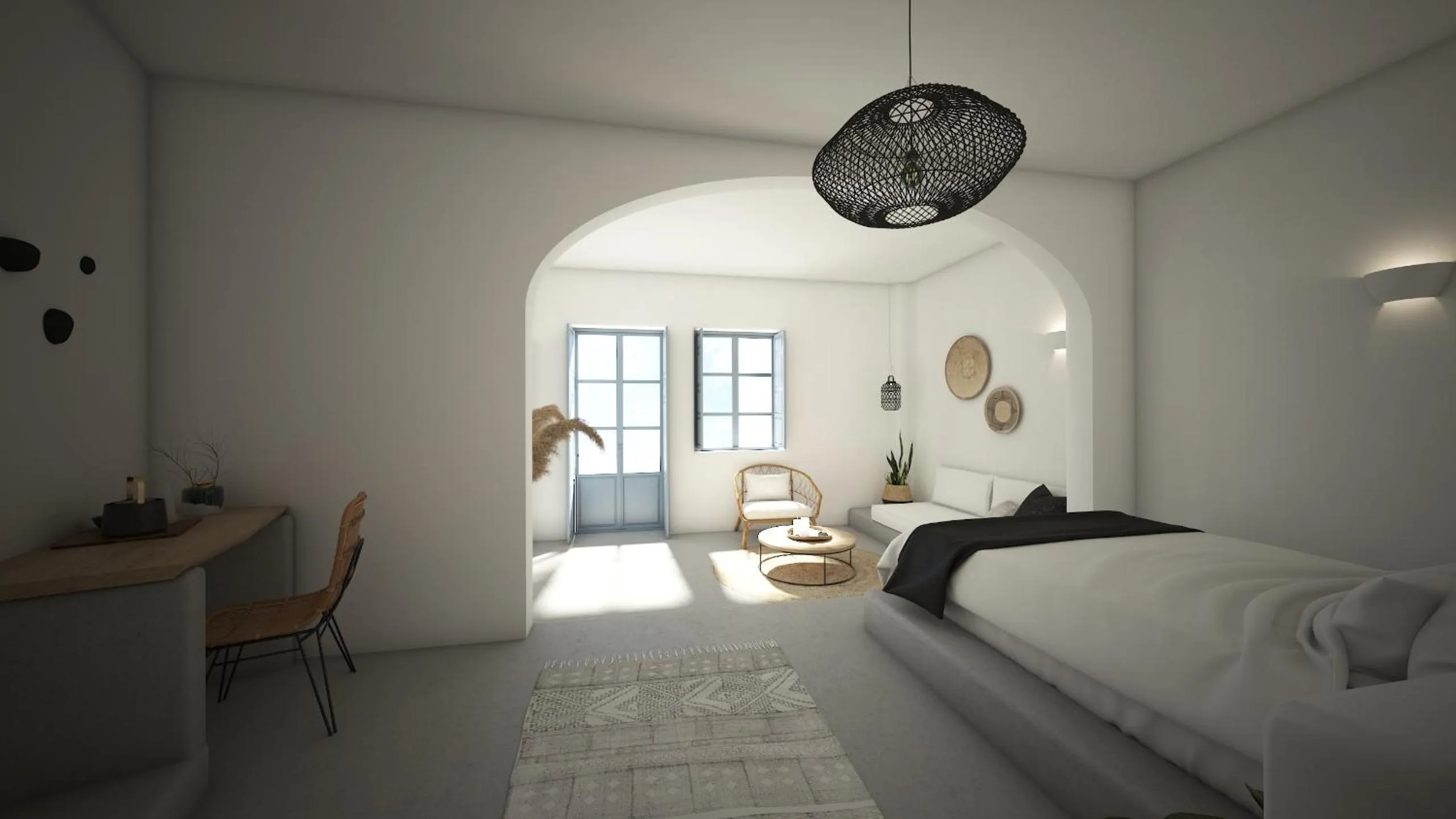 Bed in Finikia Memories Hotel