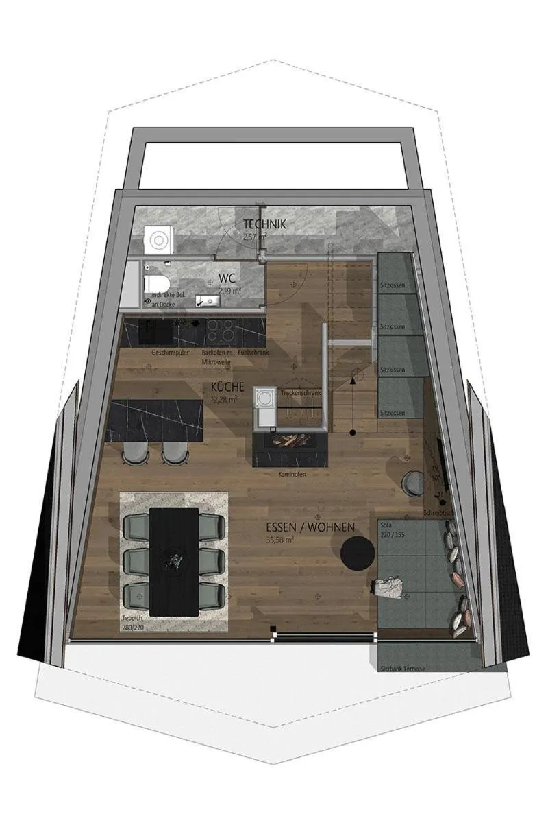 Photo of the whole room in TRIFORÊT alpin resort