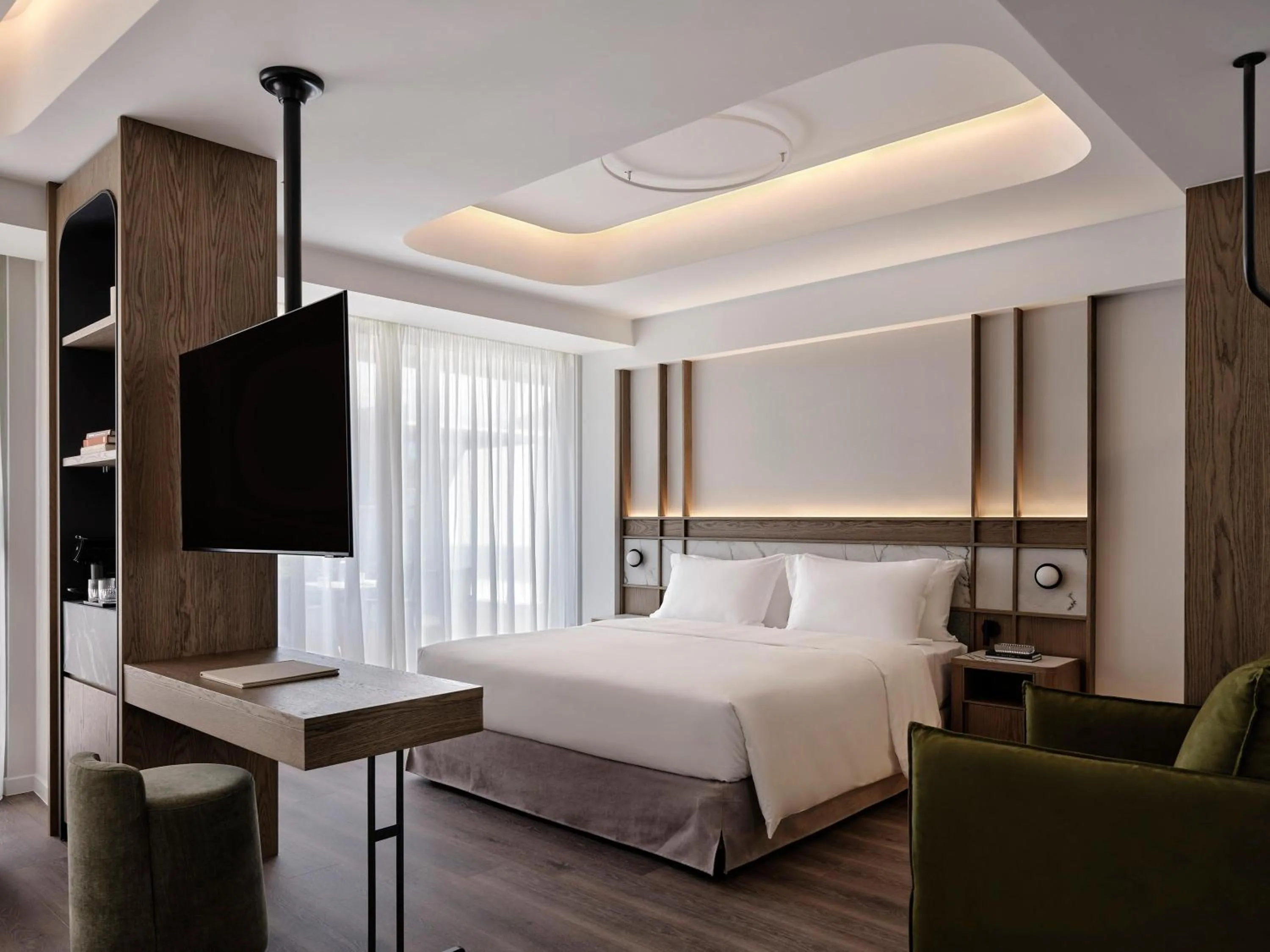 Photo of the whole room, Bed in Electra Rhythm Athens