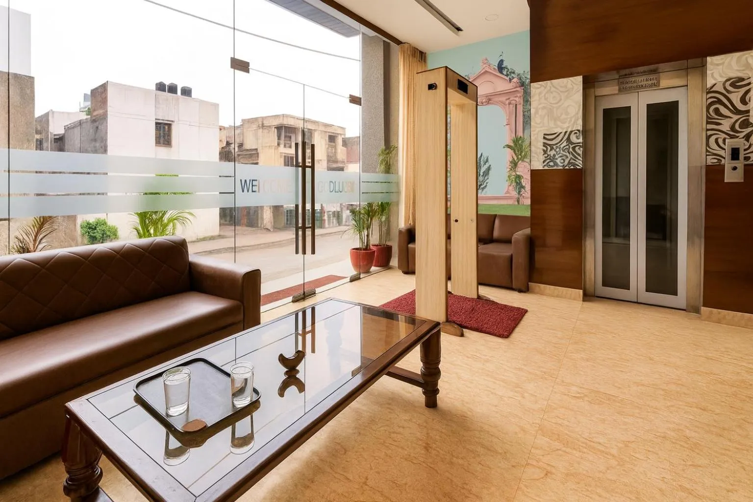 Seating area in Hotel Good Luck by JMD Group