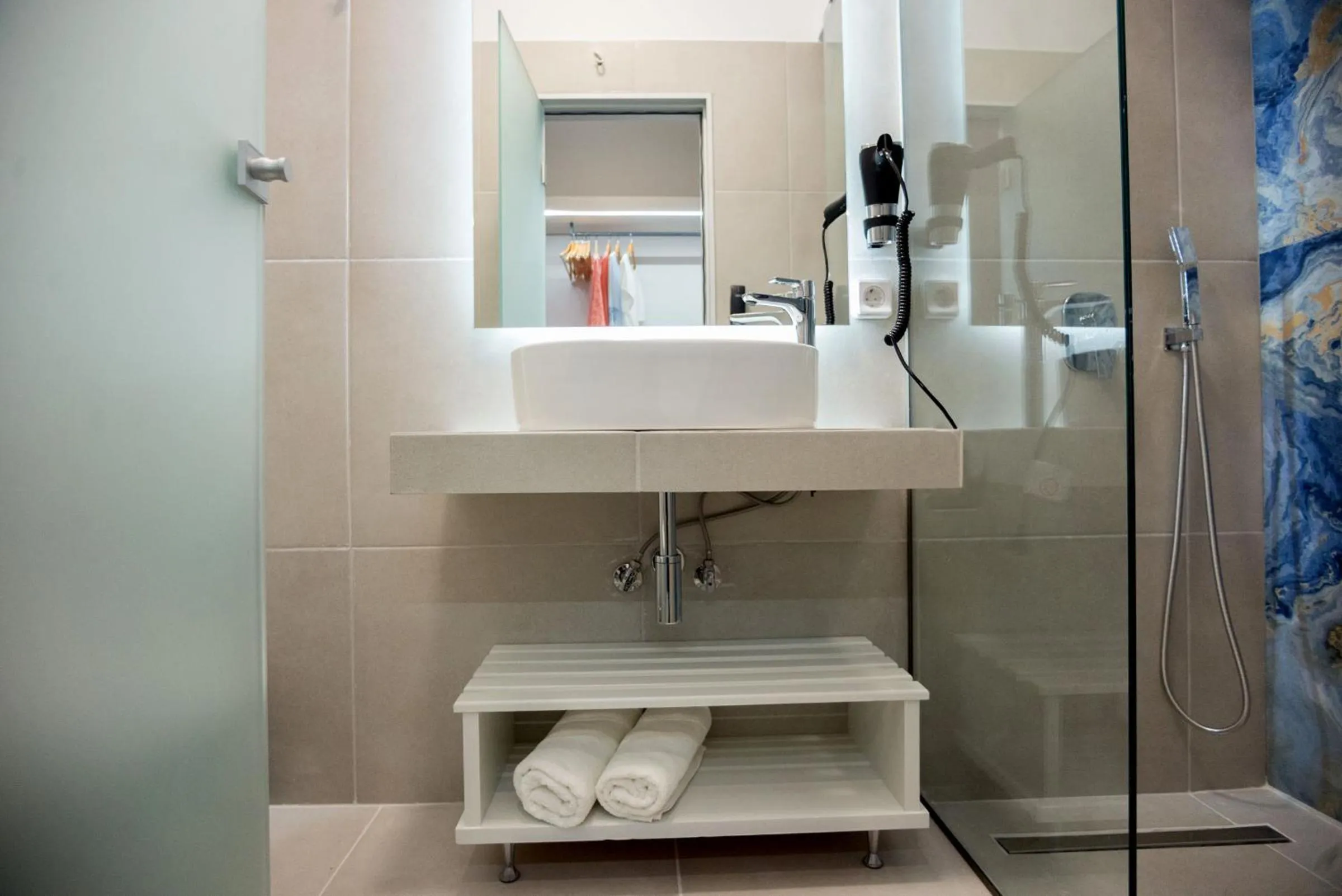 Shower in Limanaki Hotel