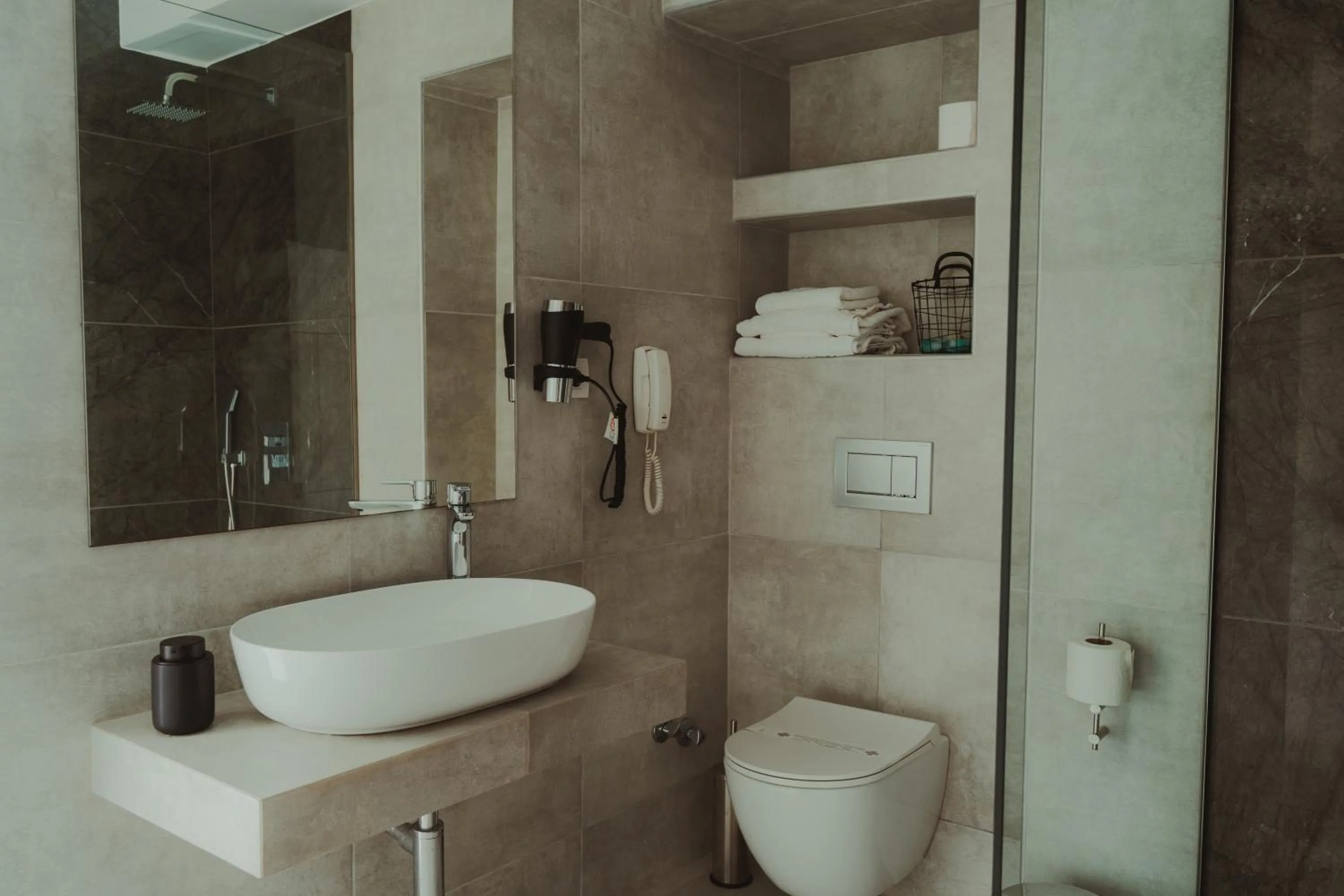 Shower in Limanaki Hotel