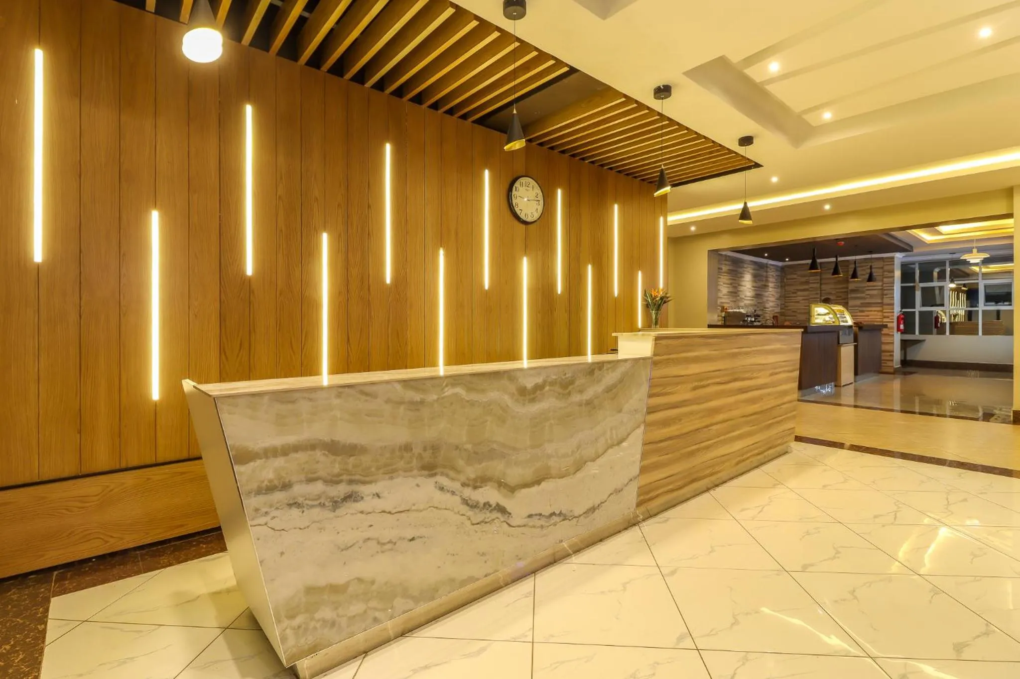 Lobby or reception in Dallas Premiere Hotel
