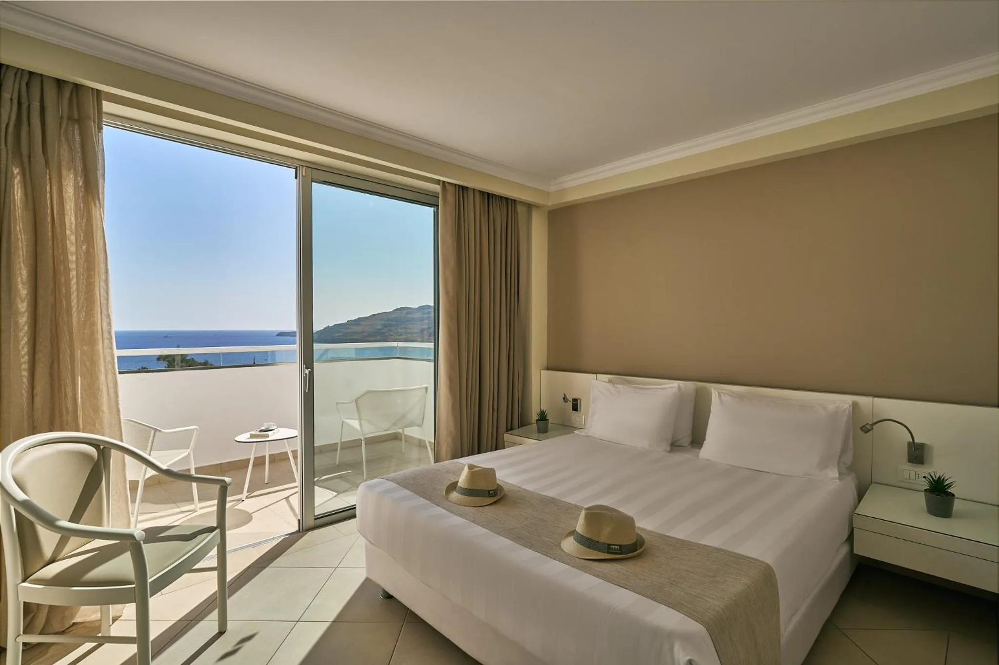 View (from property/room), Bed in Lindos Village Resort & Spa - Adults Only