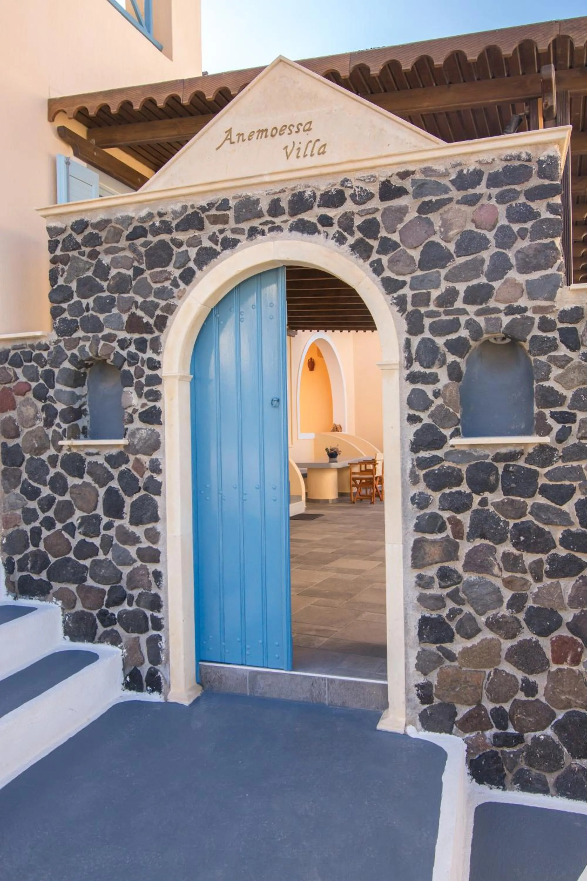 Facade/entrance in Anemoessa Villa