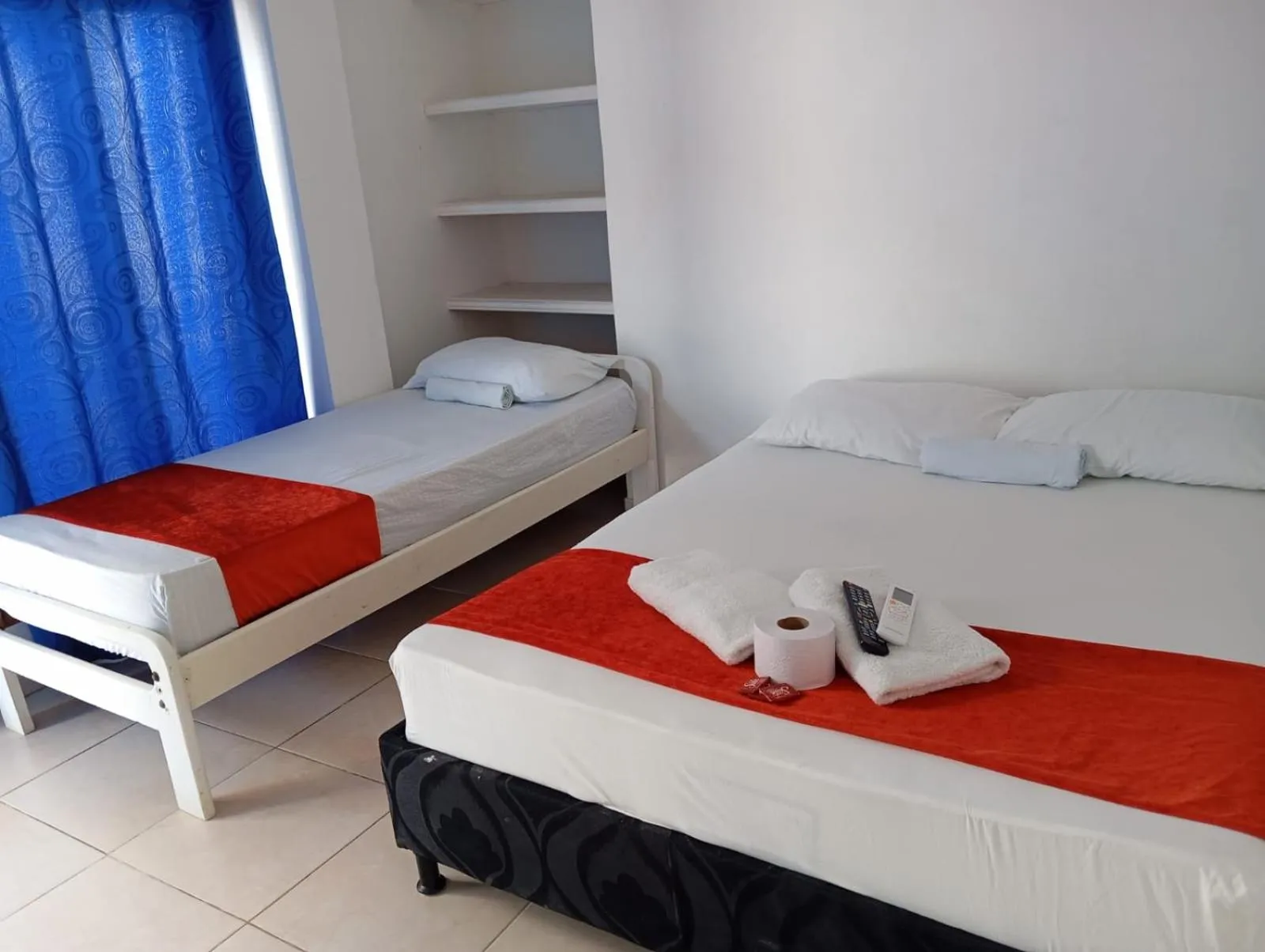 Bed in Hotel Palma Azul Coveñas