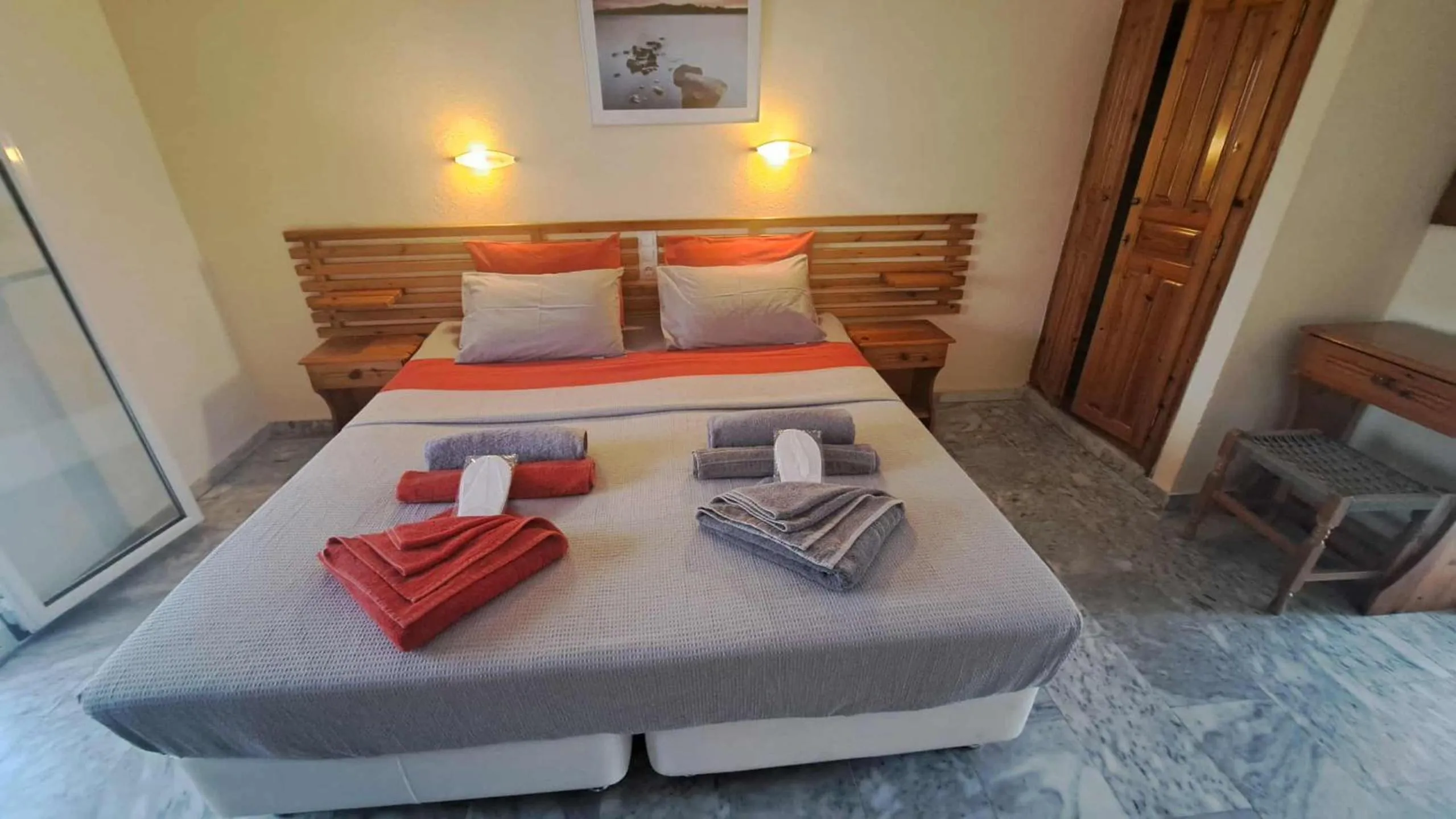 Bed in Villa Kavourakia