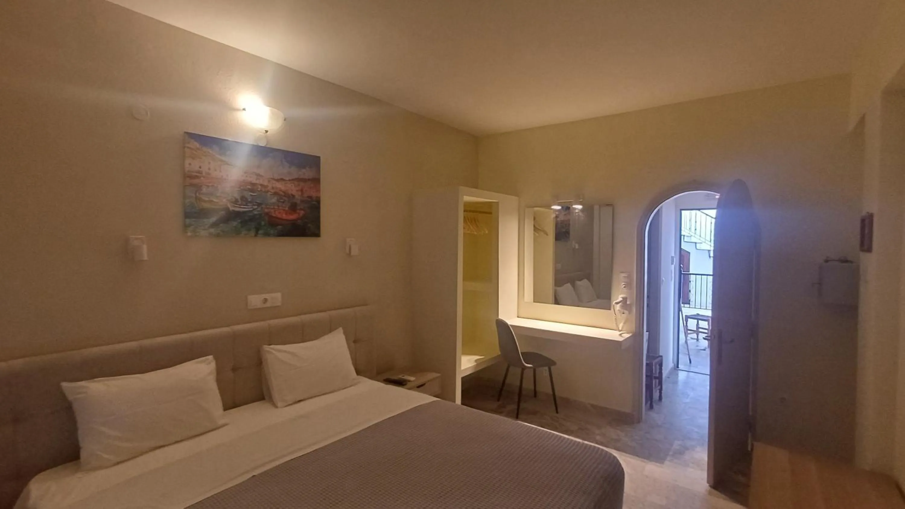 Bed in Villa Kavourakia