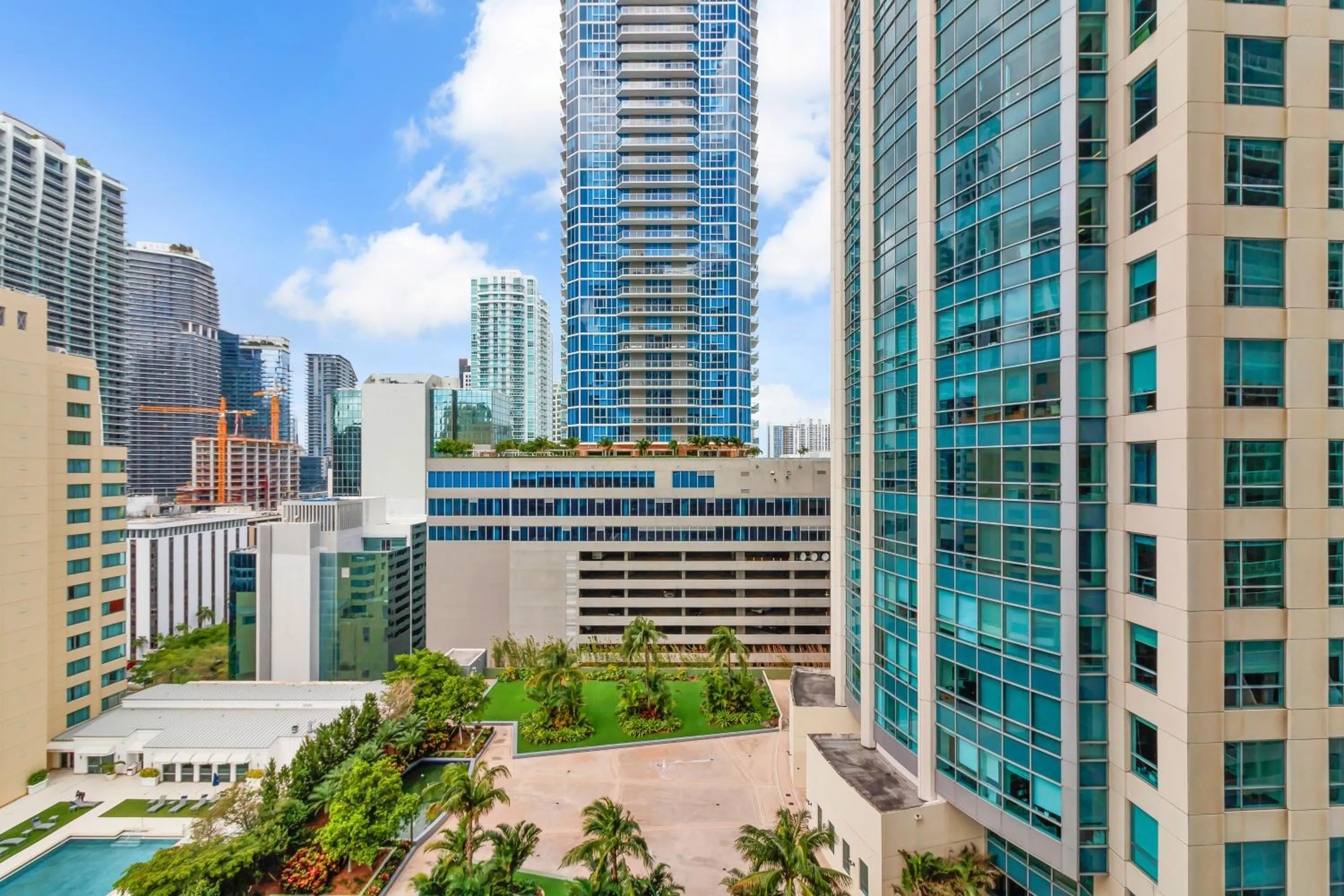 City view in The Club at Brickell Bay Luxury Suites