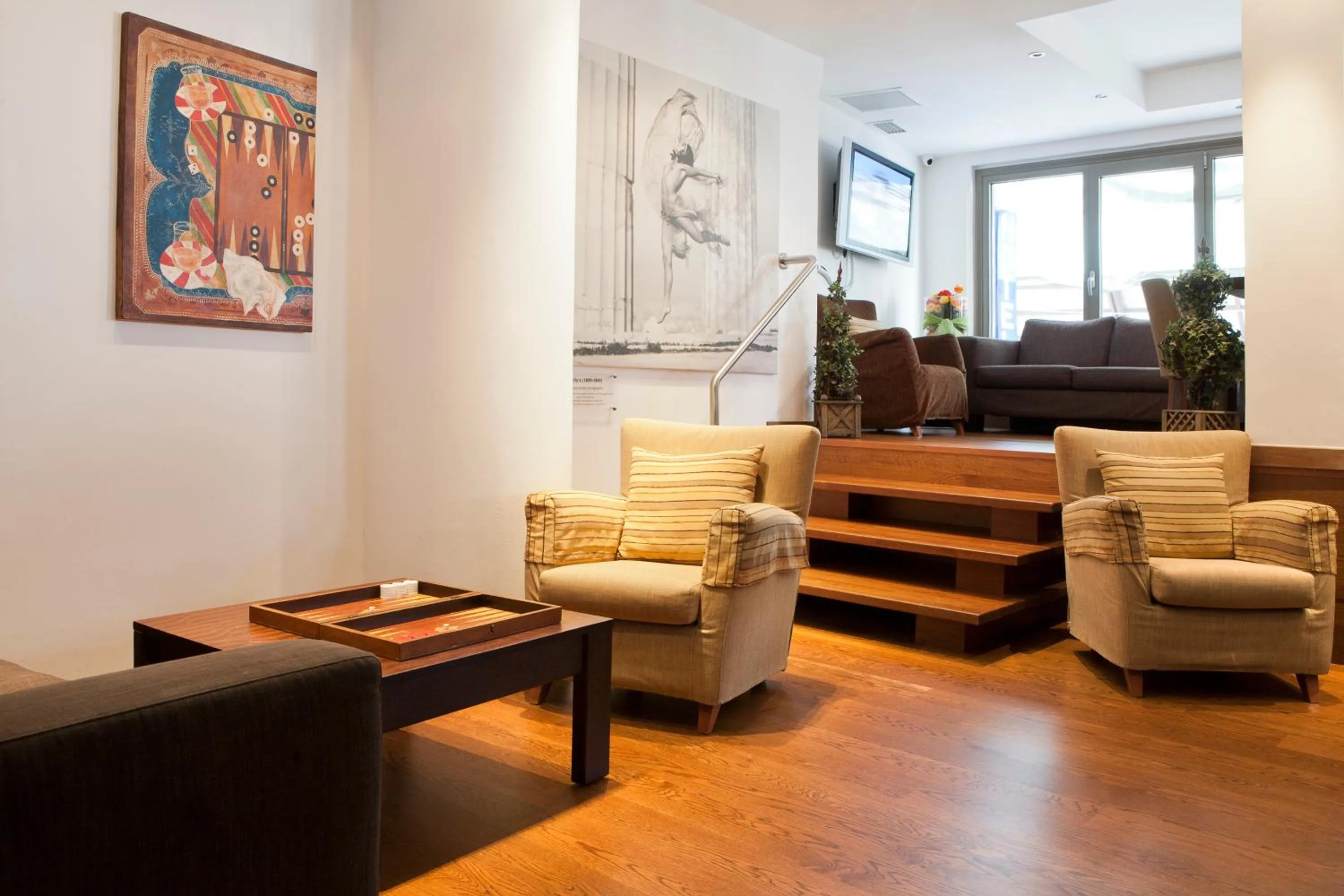 Seating area in Plaka Hotel