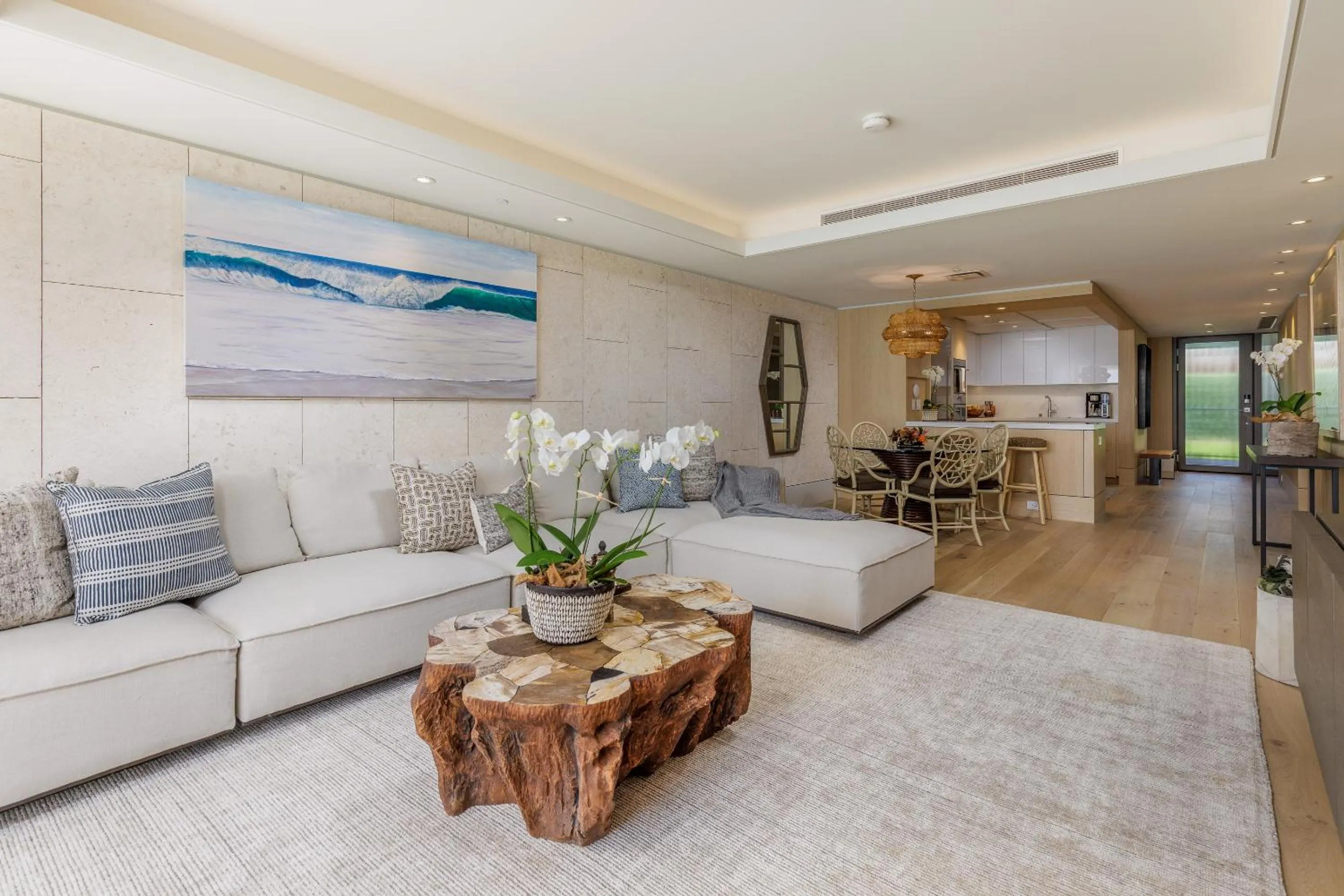 Living room in Hapuna Beach Residences Condo - Luxury Redefined - Oceanfront