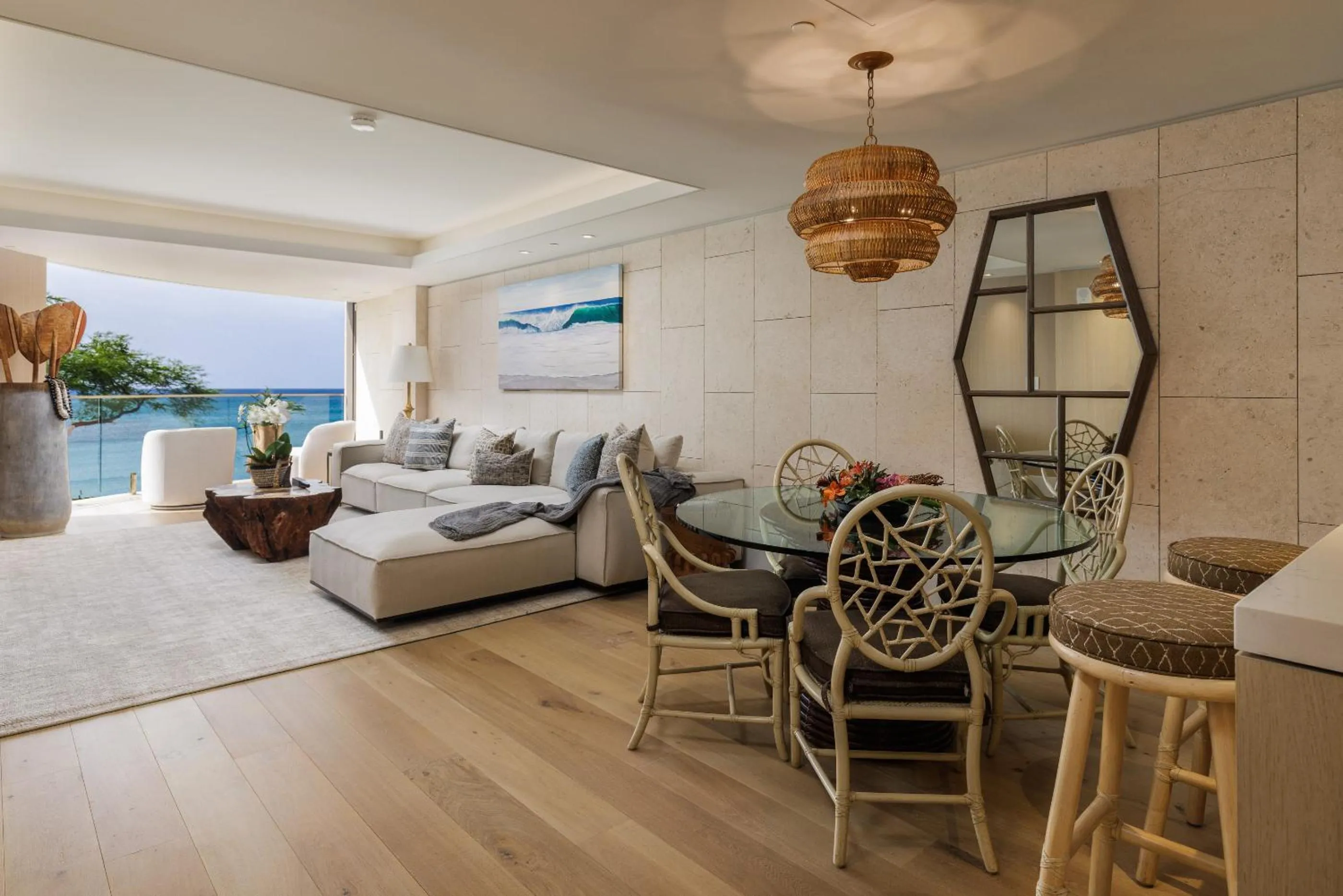 Living room in Hapuna Beach Residences Condo - Luxury Redefined - Oceanfront