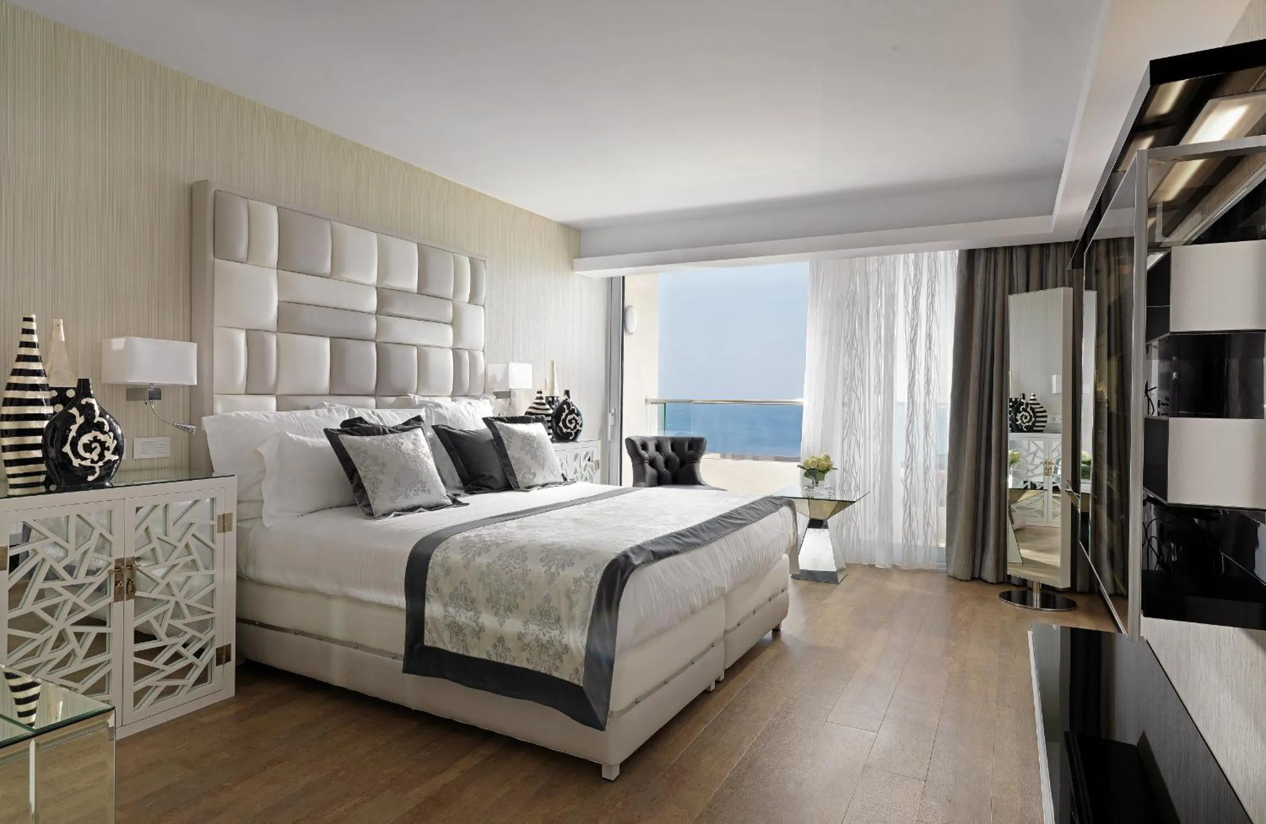 Bedroom, Bed in Divani Apollon Palace & Thalasso