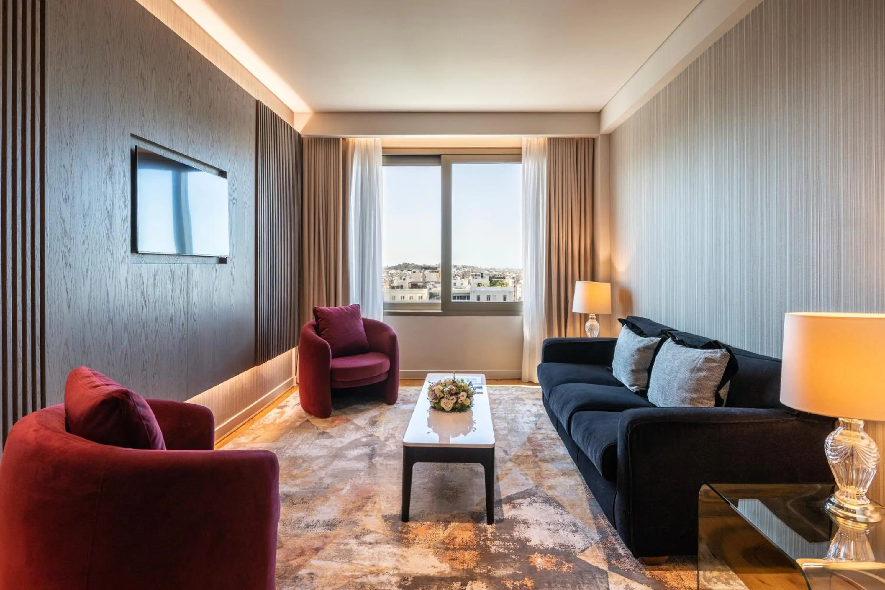 Living room in NJV Athens Plaza