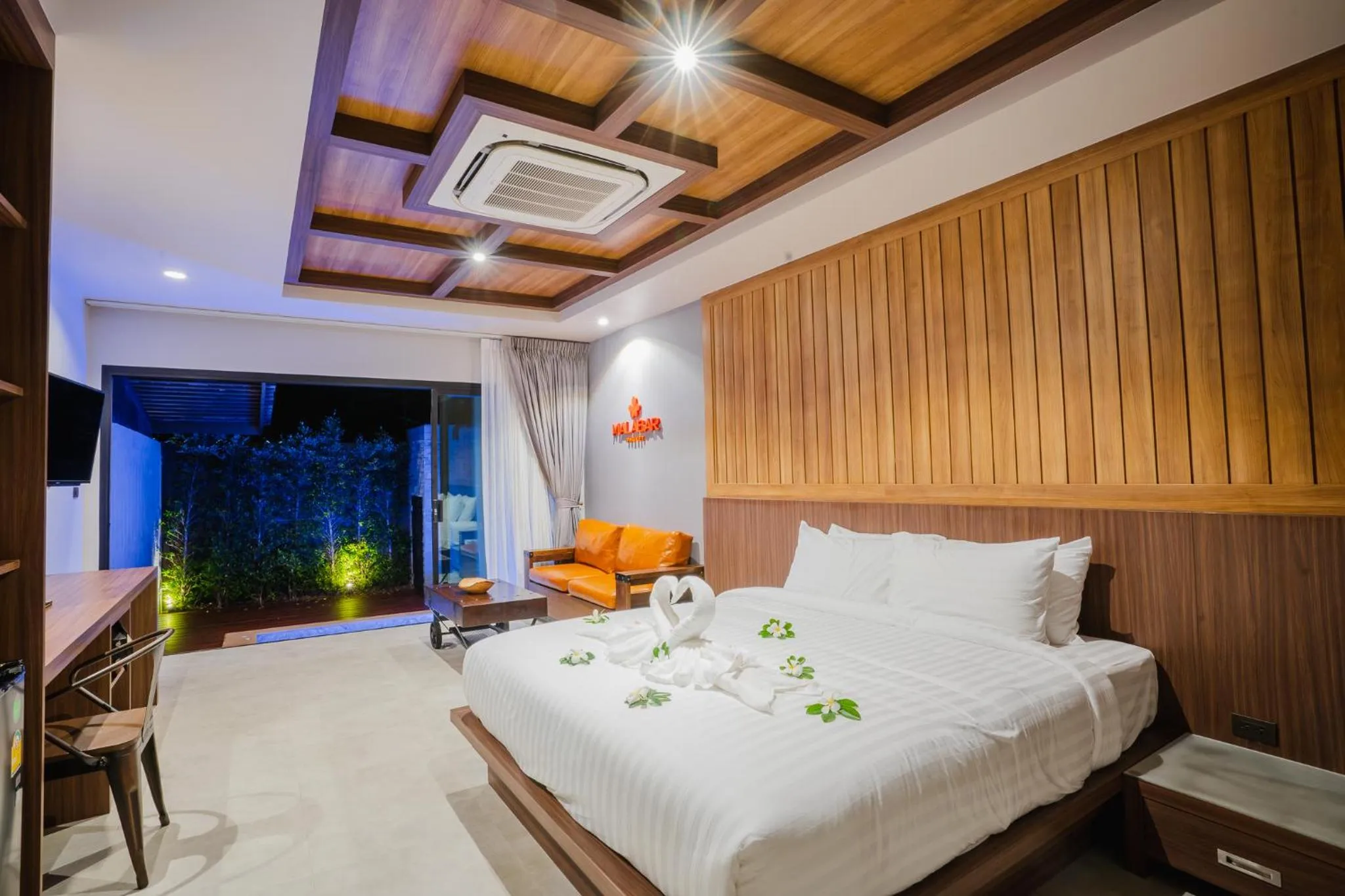 Seating area, Bed in Malabar Pool Villa Phuket
