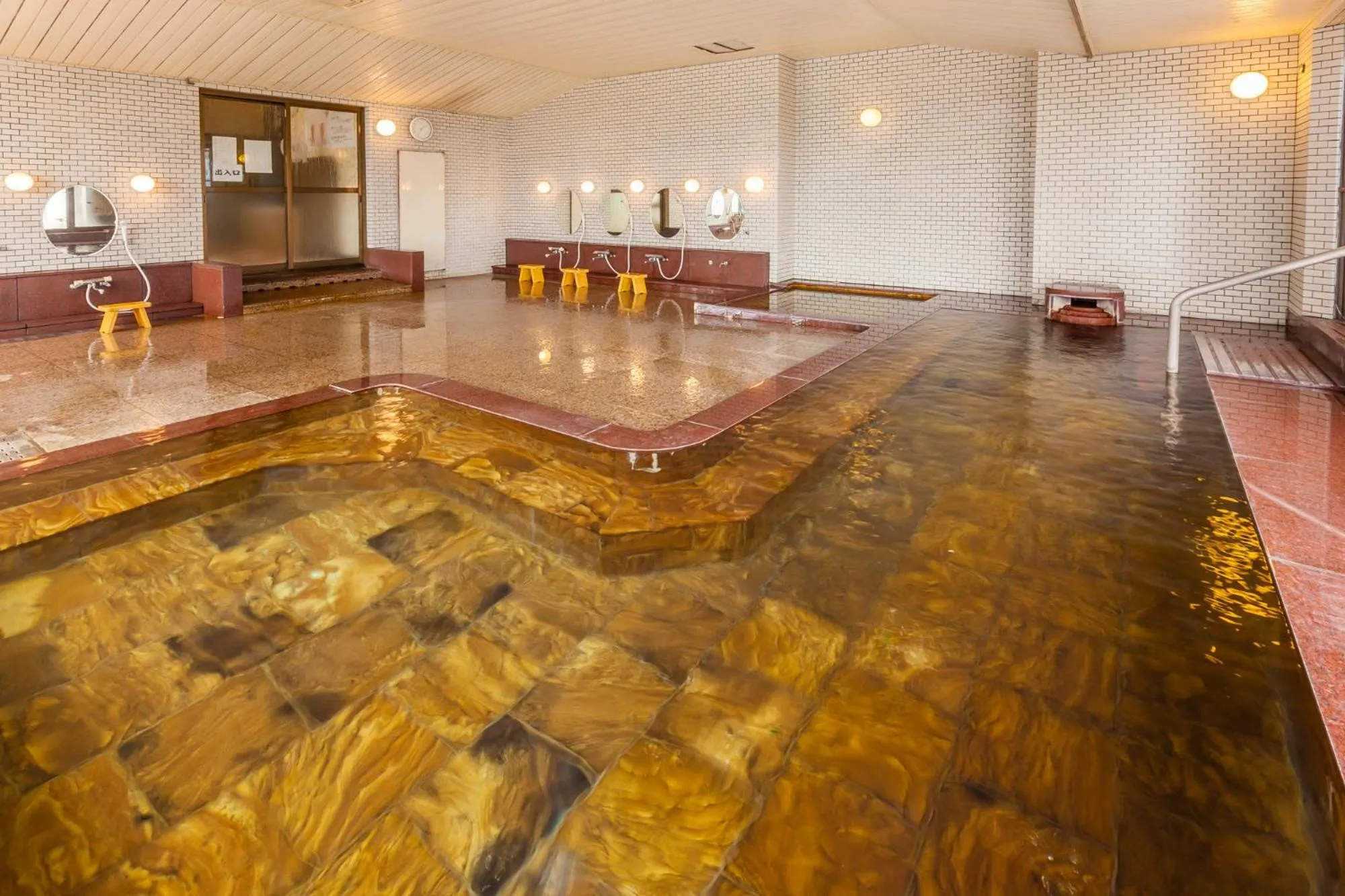 Hot Spring Bath in Japanese Onsen Ryokan Kohakuen