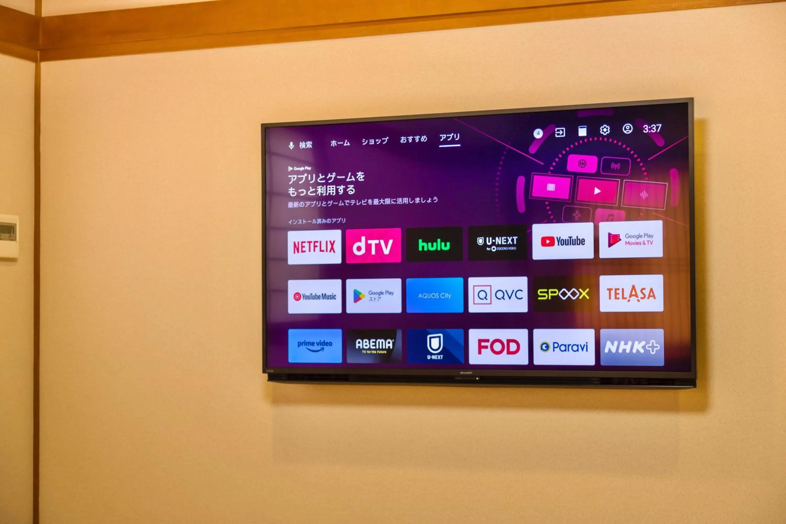 TV and multimedia in Japanese Onsen Ryokan Kohakuen