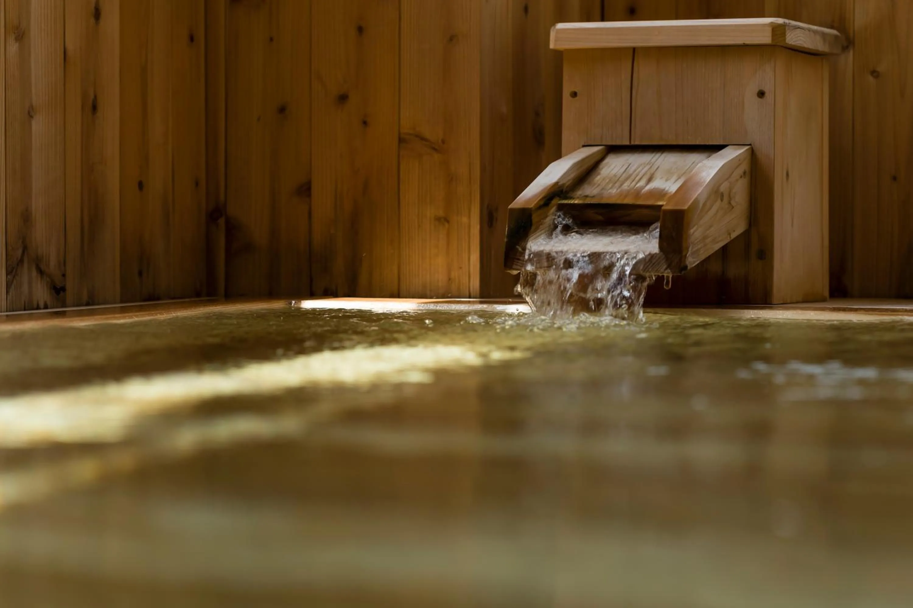 Open Air Bath in Japanese Onsen Ryokan Kohakuen