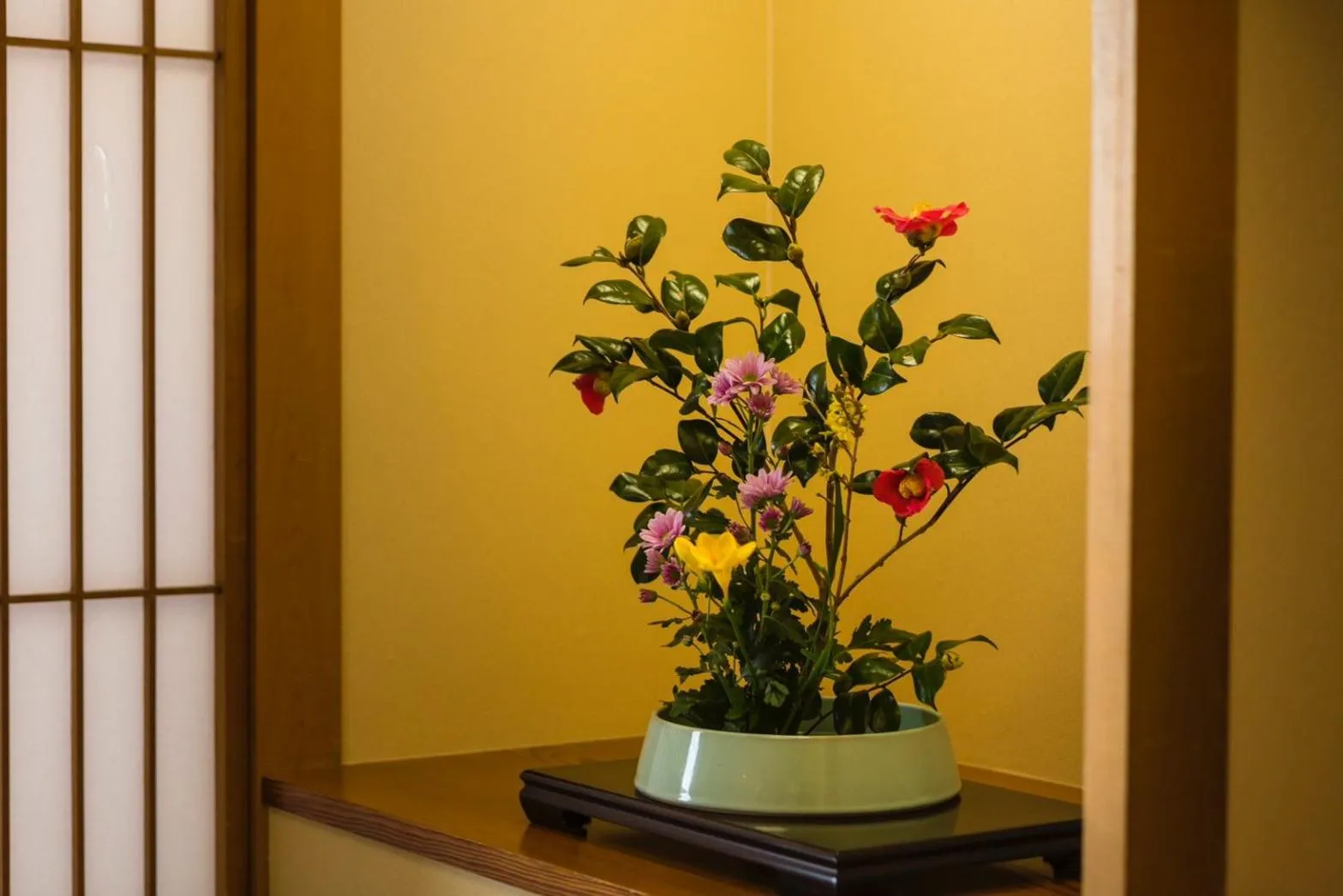 Decorative detail in Japanese Onsen Ryokan Kohakuen