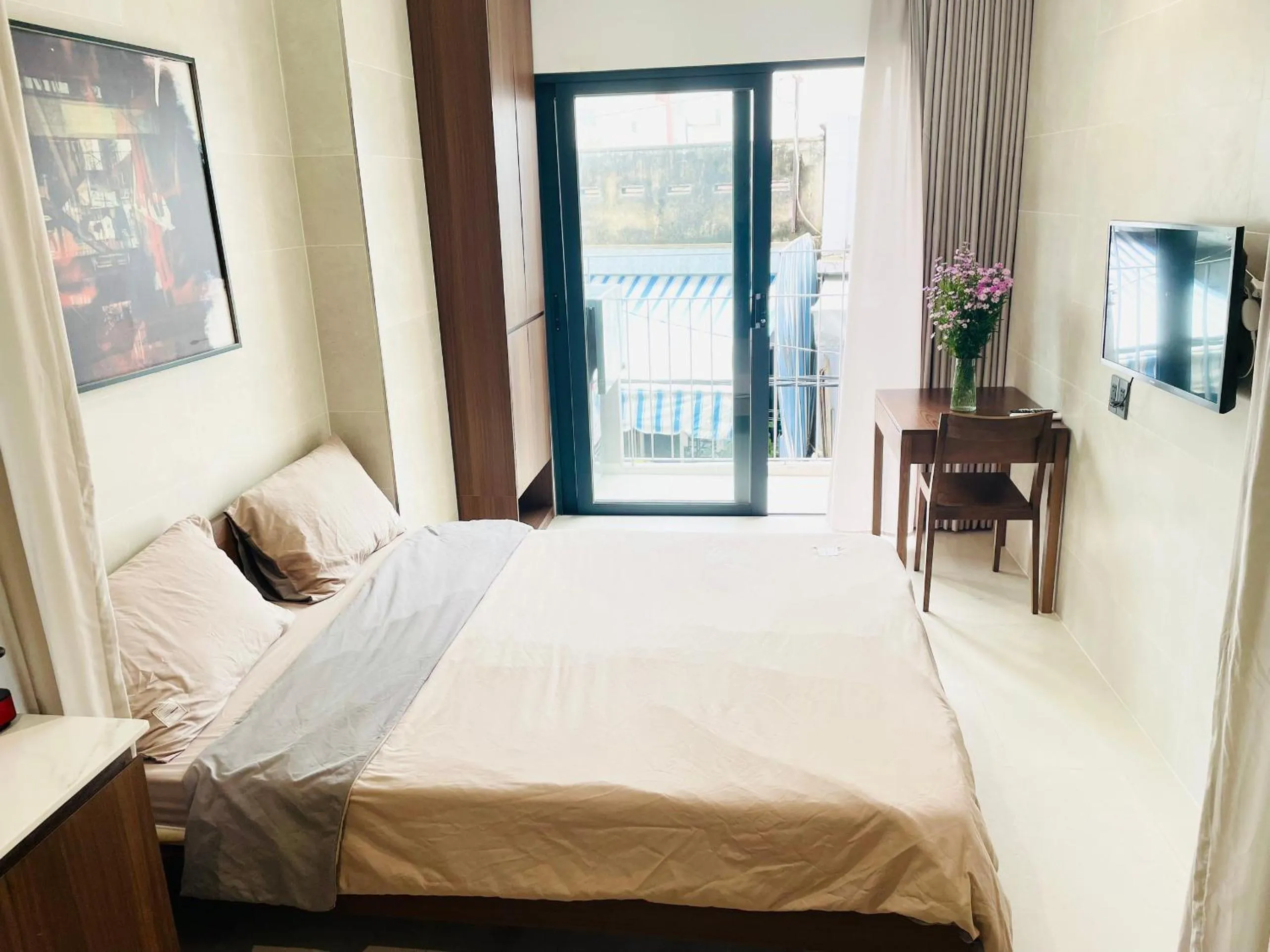 Bed in Stockholm Apartment