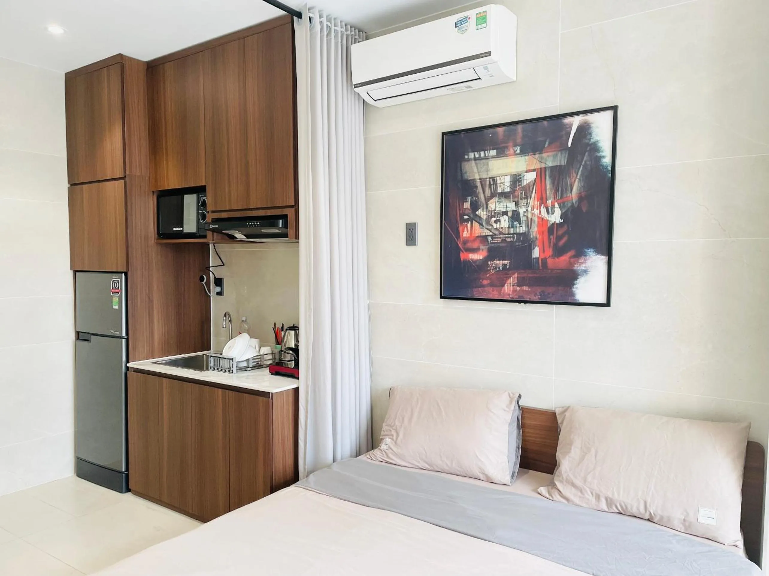 Bed in Stockholm Apartment