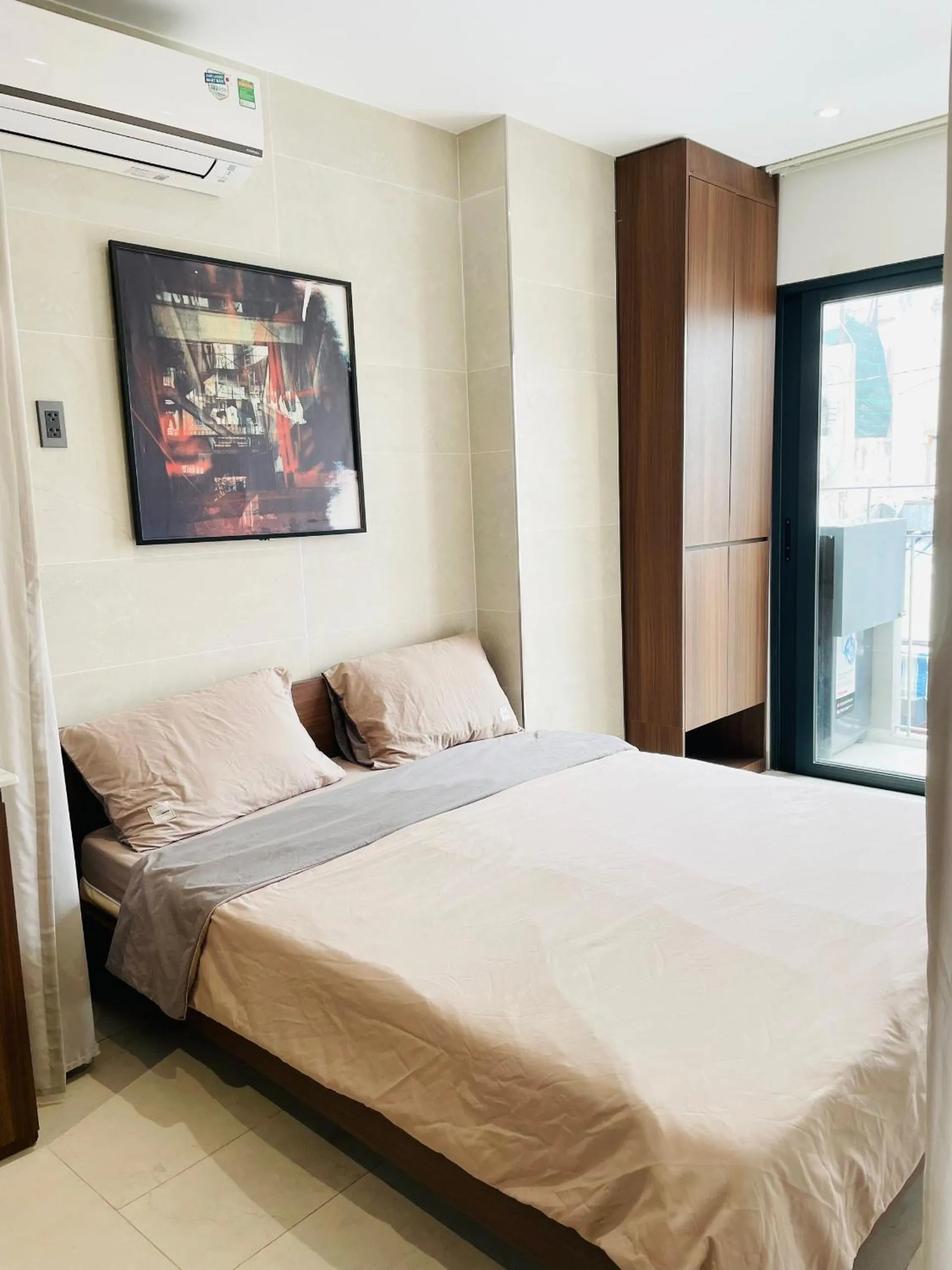 Bed in Stockholm Apartment