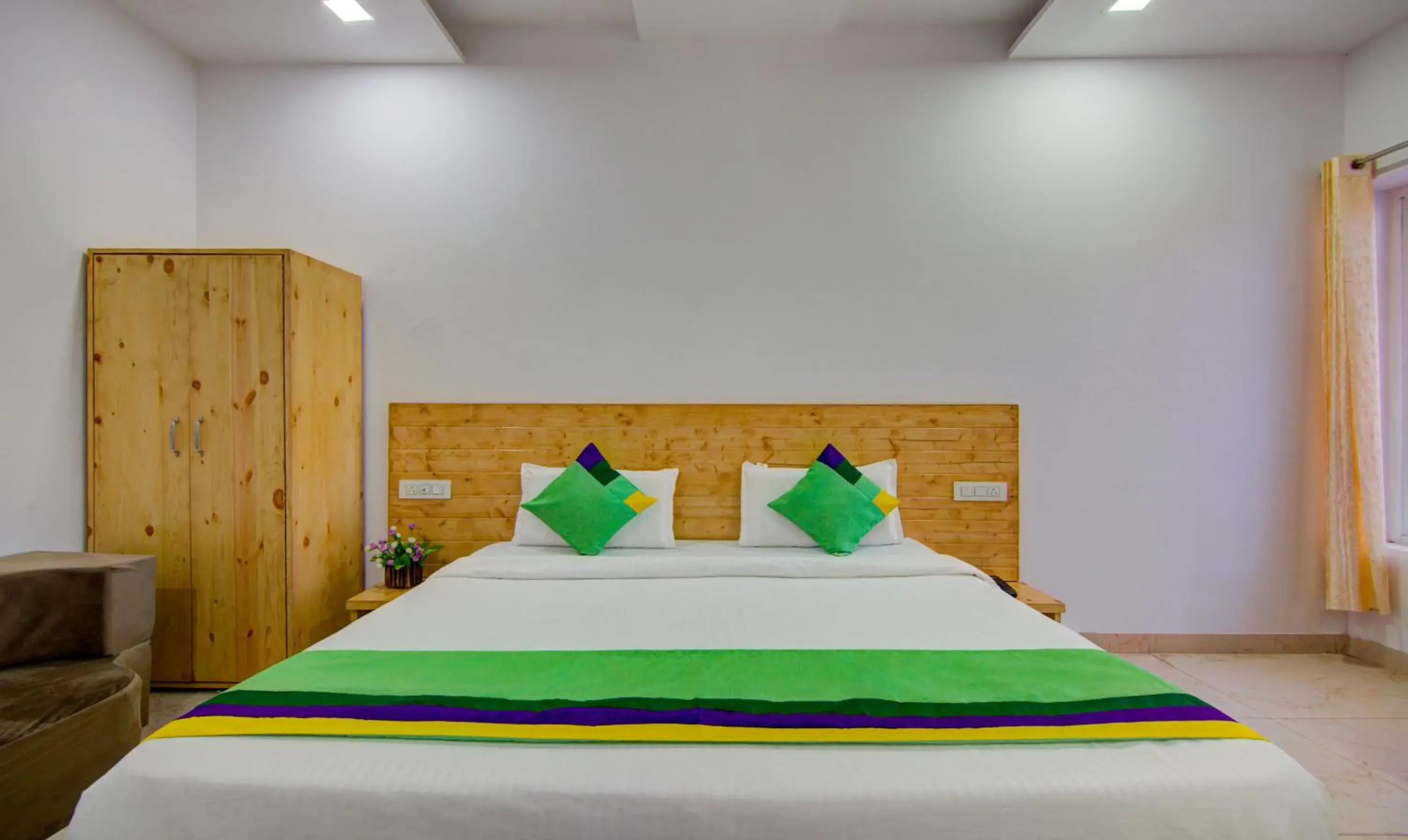 Bedroom, Bed in Treebo The King Mohali Bedroom, Bed in Treebo The King Mohali